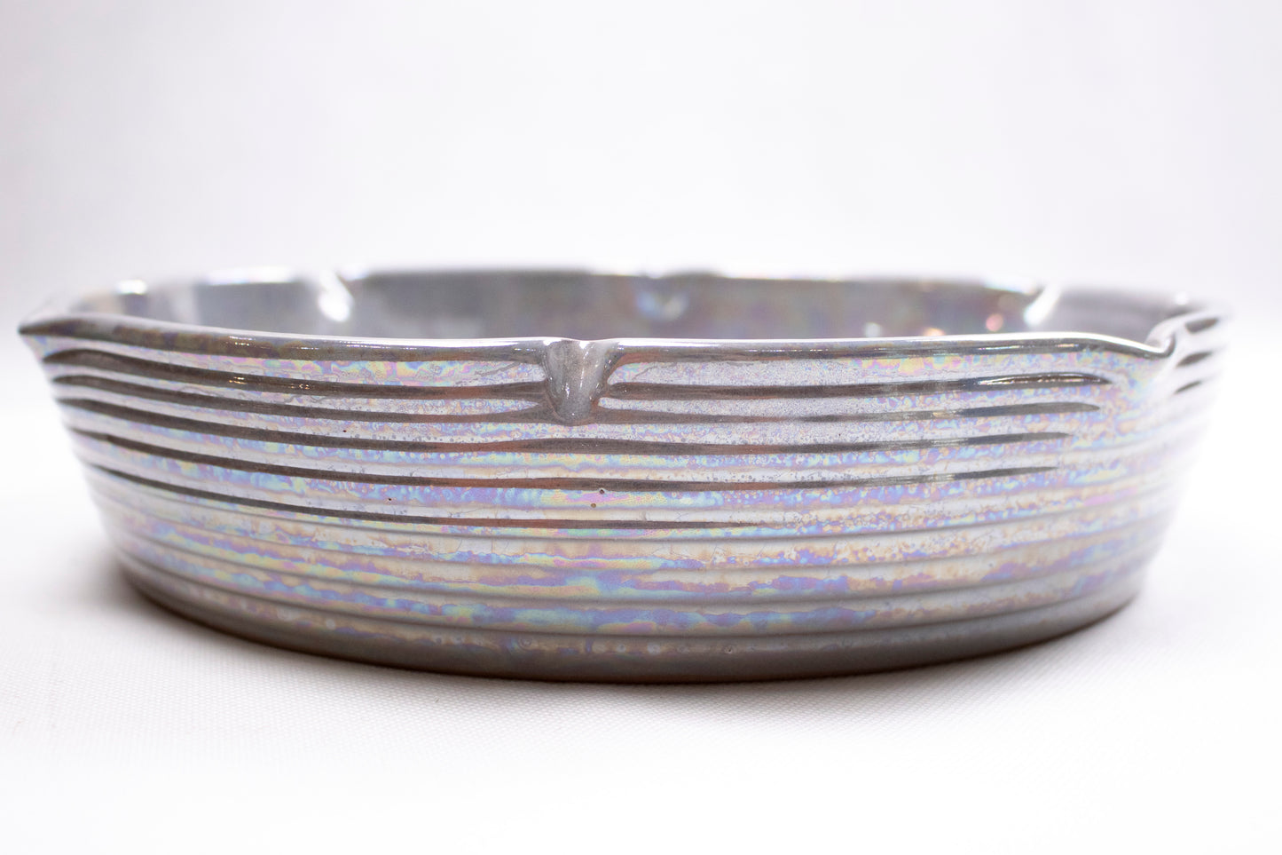 Handcrafted Clay Serving Dish – Iridescent Contemporary Finish