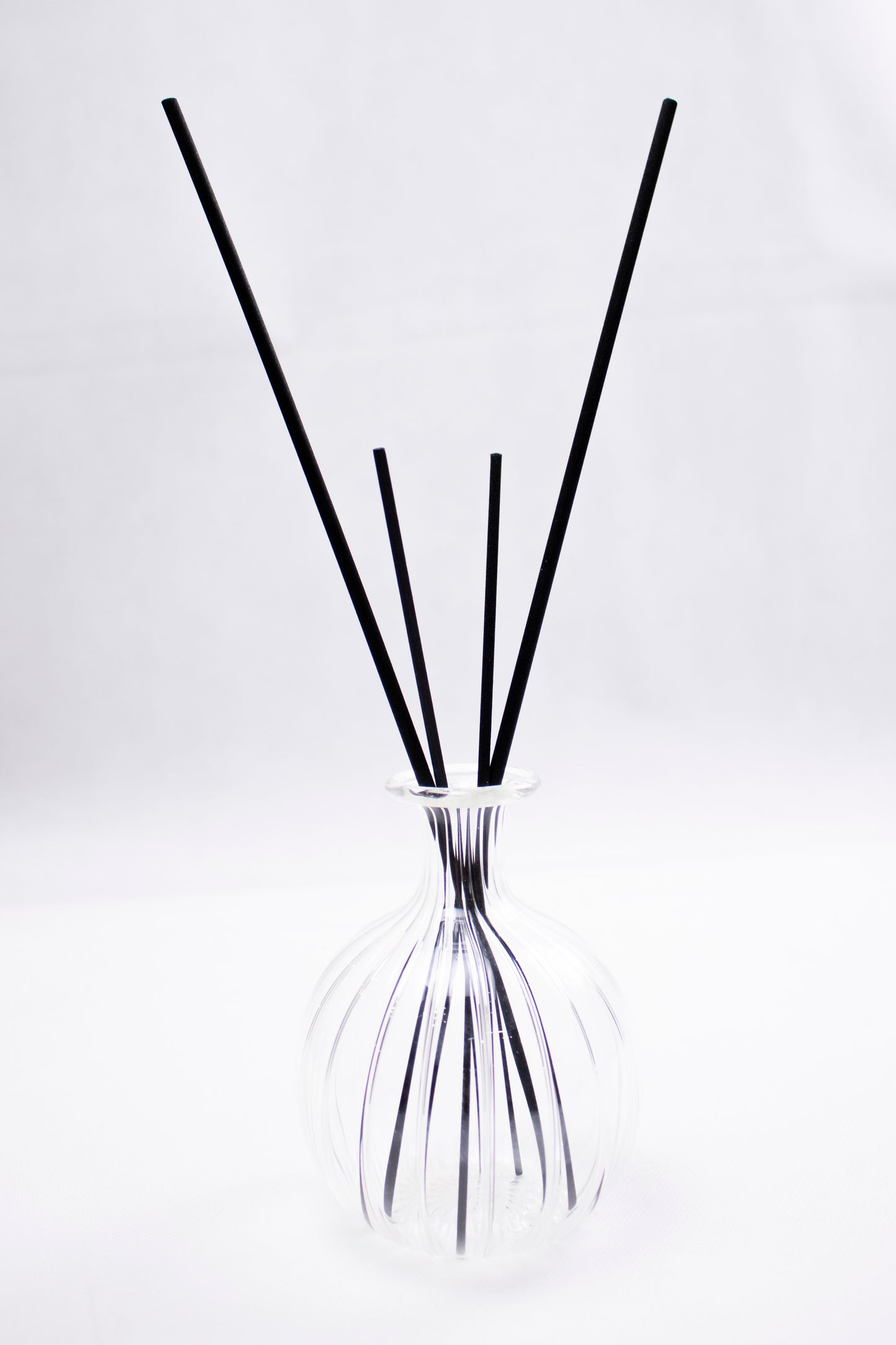 Hand-Blown Glass Small Diffuser Bottle – Clear Organic Form