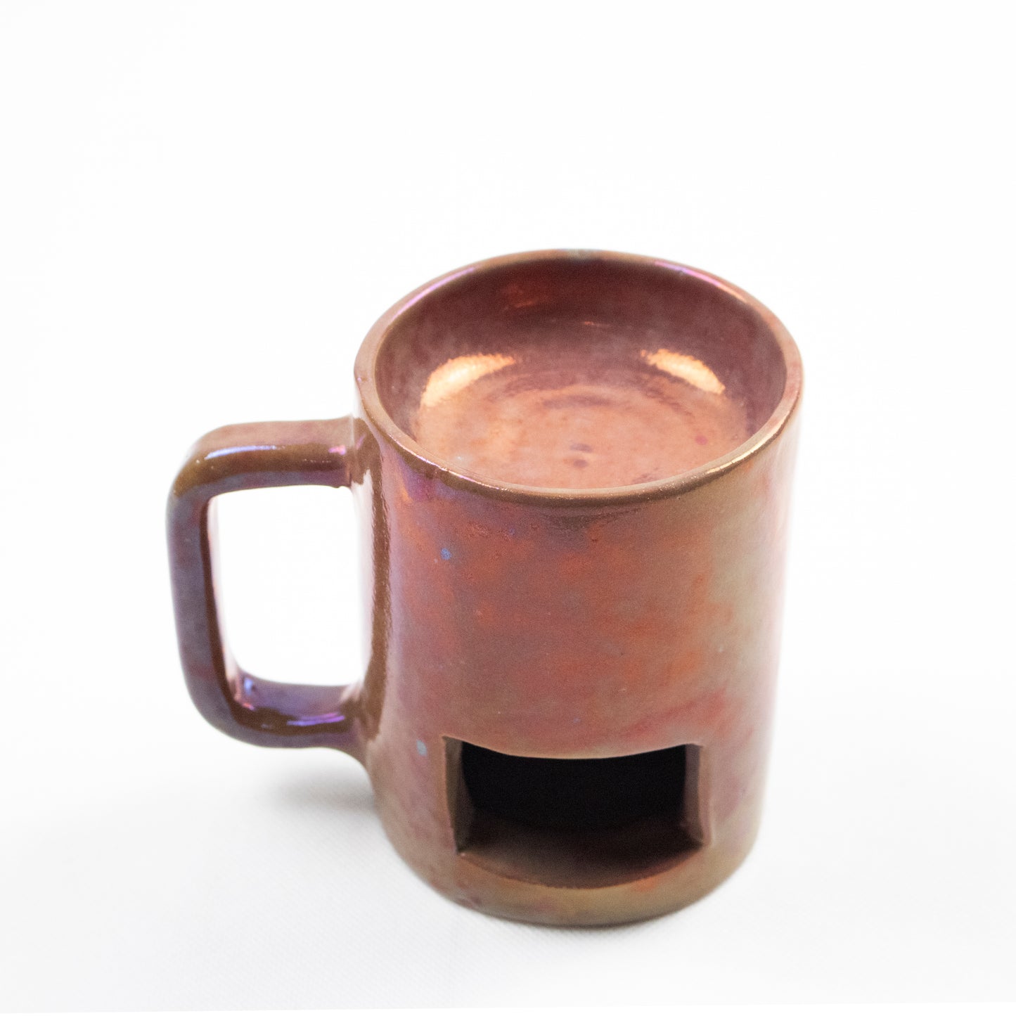 Handcrafted Clay Chocolate & Cheese Melter with Candle