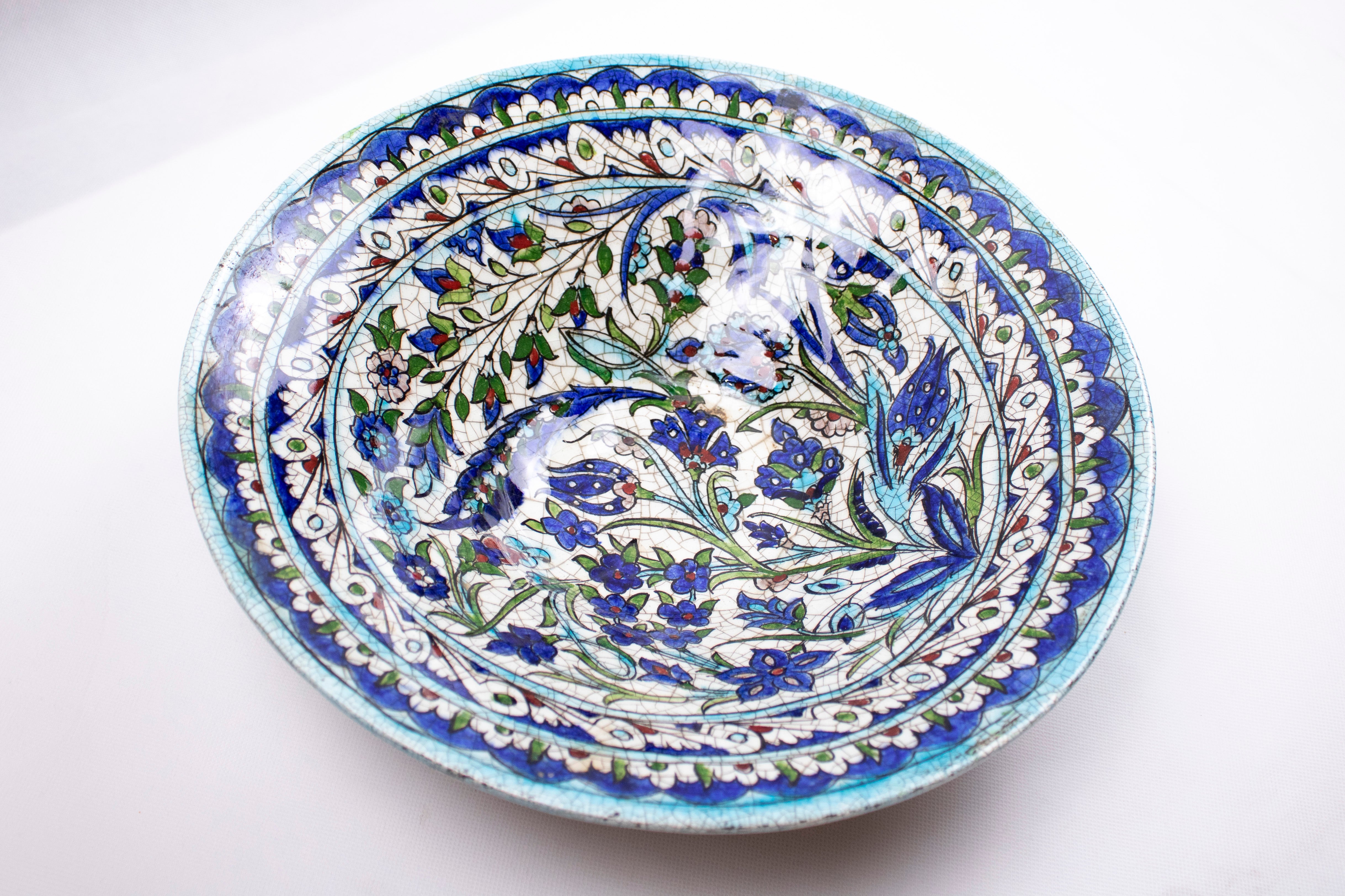 Hand-Painted Ceramic Bowl – Floral Oriental Motif – harmony