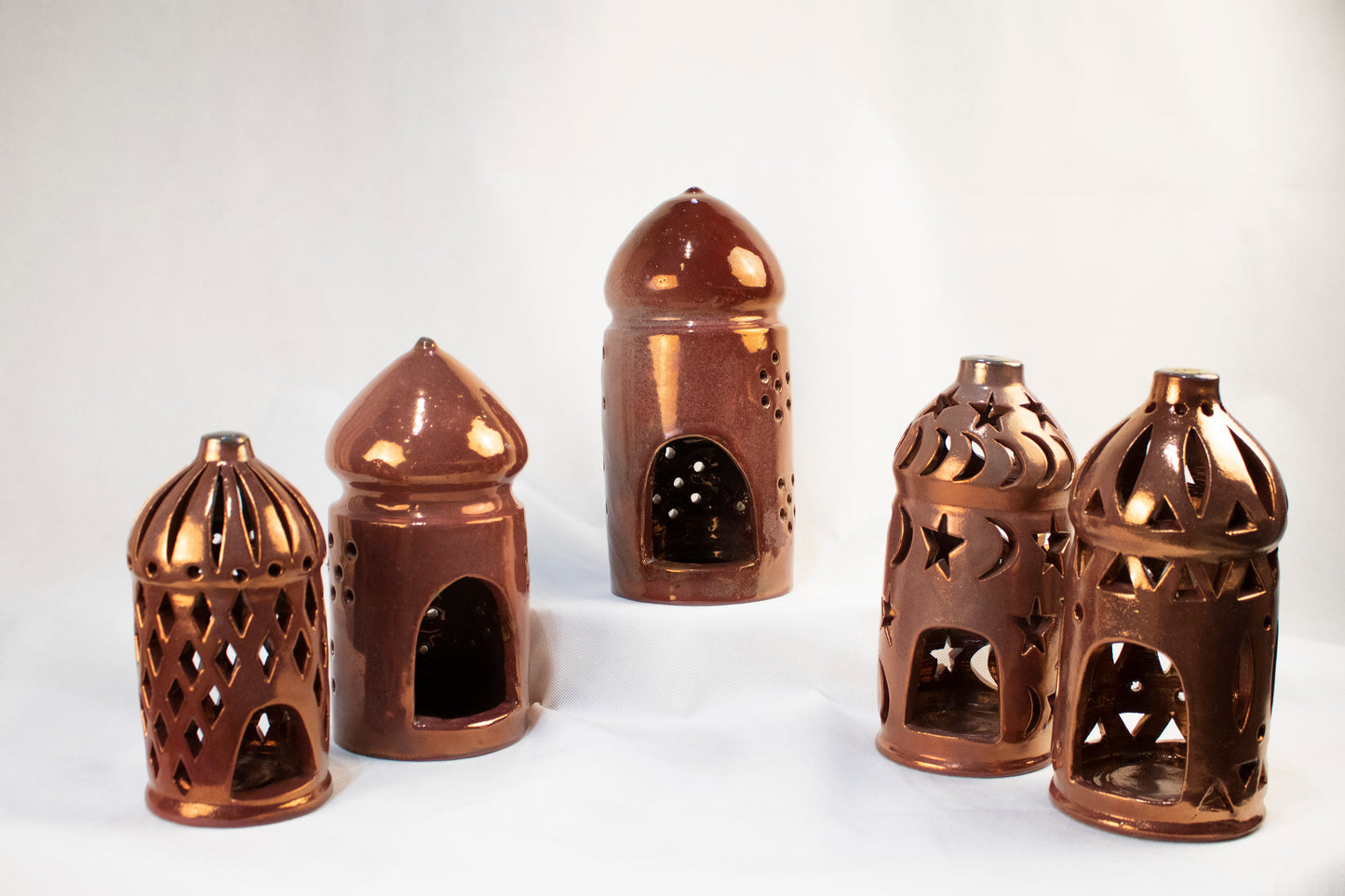 🌙 Ramadan Clay Lantern Small Geometrical