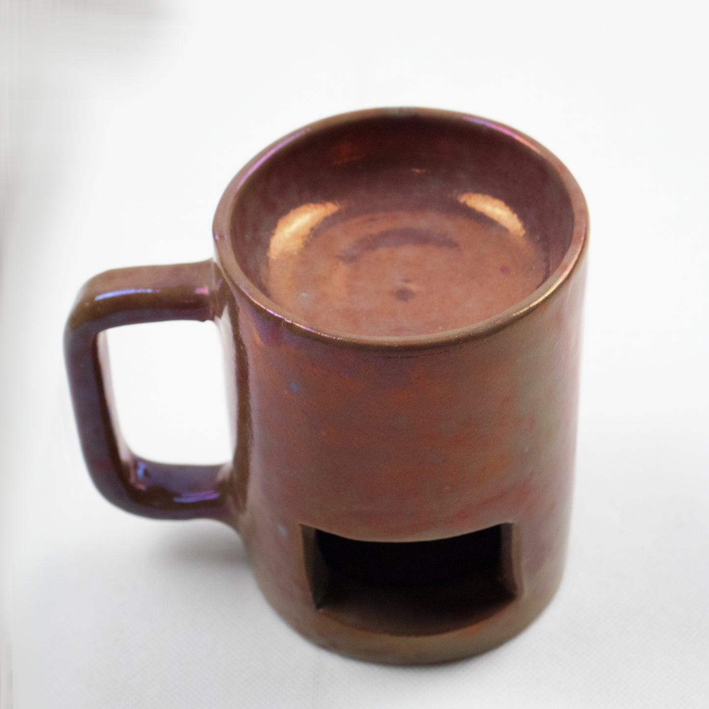 Handcrafted Clay Chocolate & Cheese Melter with Candle