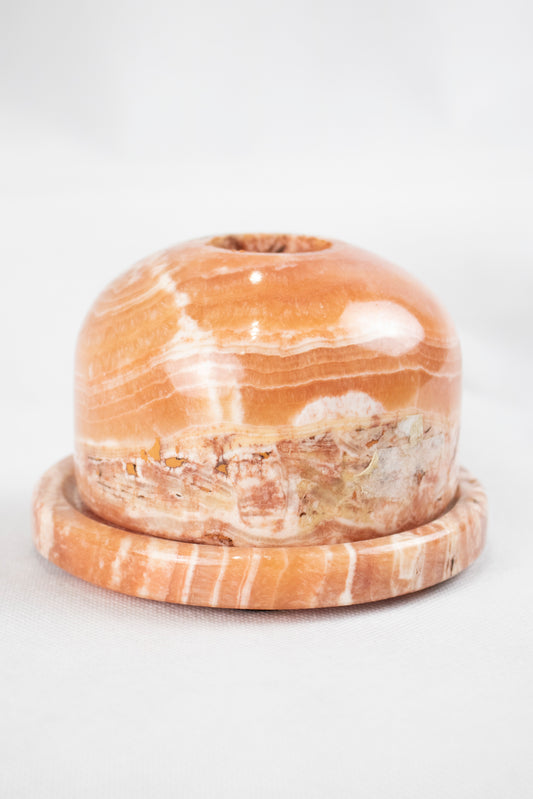 Natural Alabaster Candle Holder / مبخره