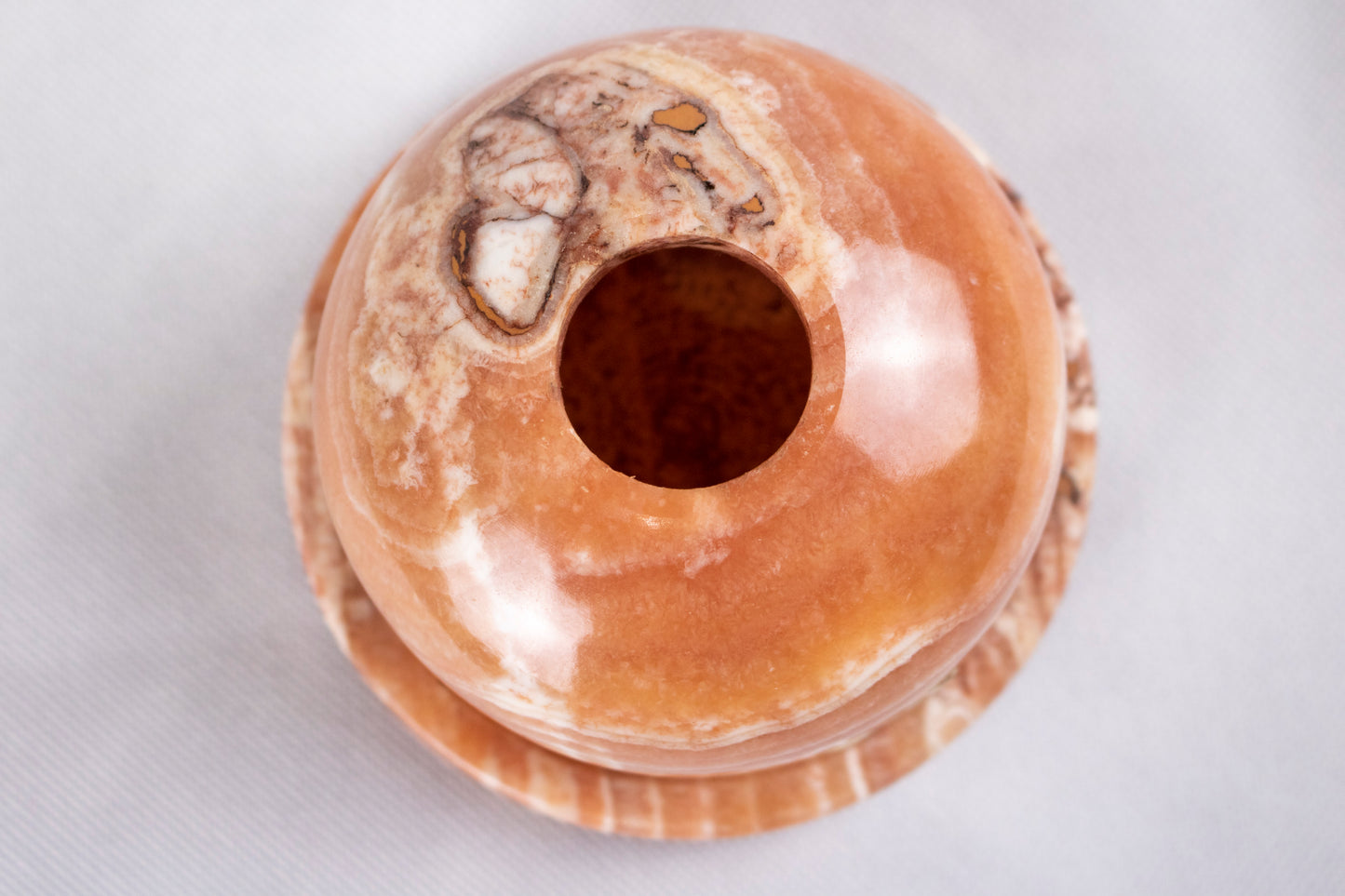 Natural Alabaster Candle Holder / مبخره