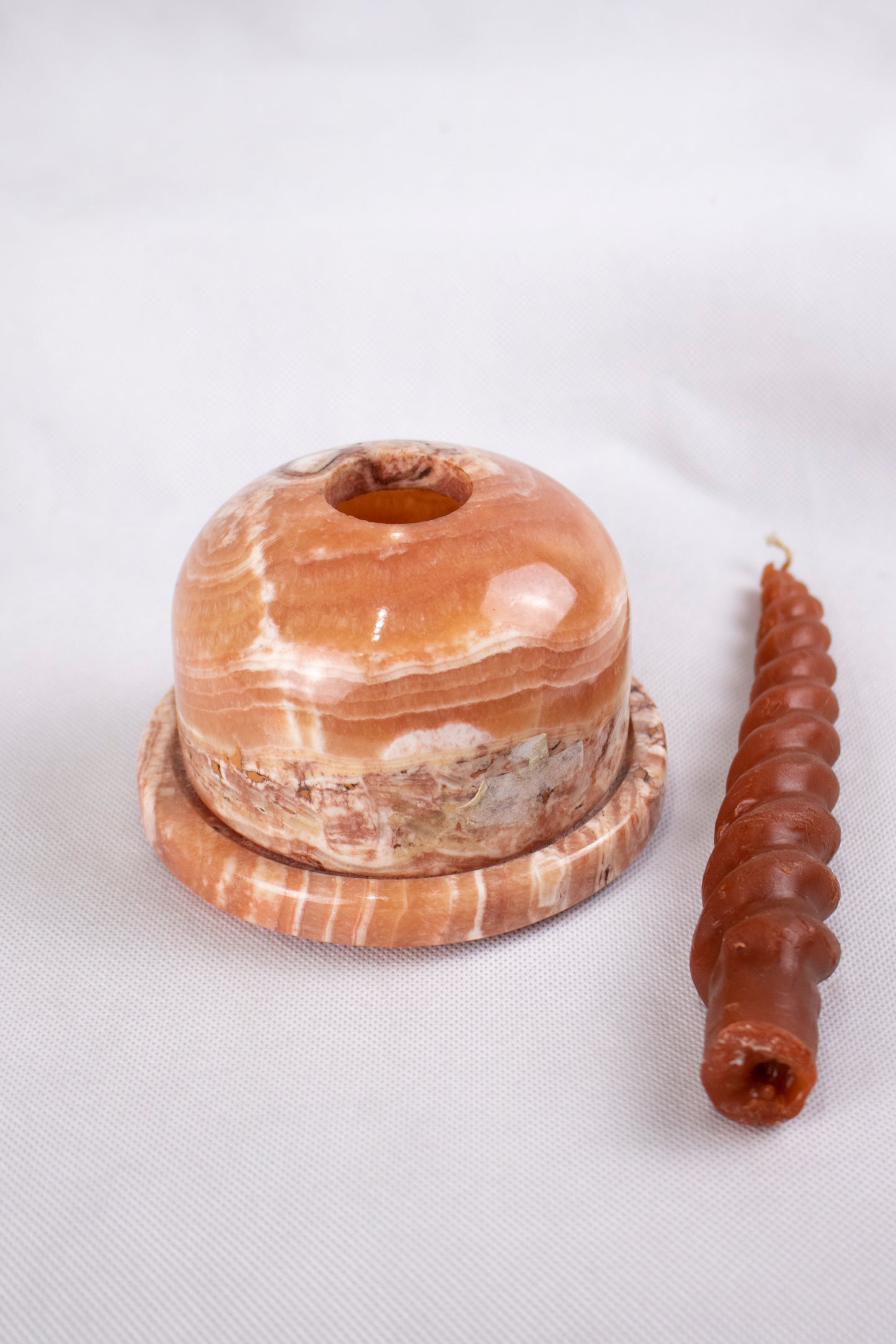 Natural Alabaster Candle Holder / مبخره