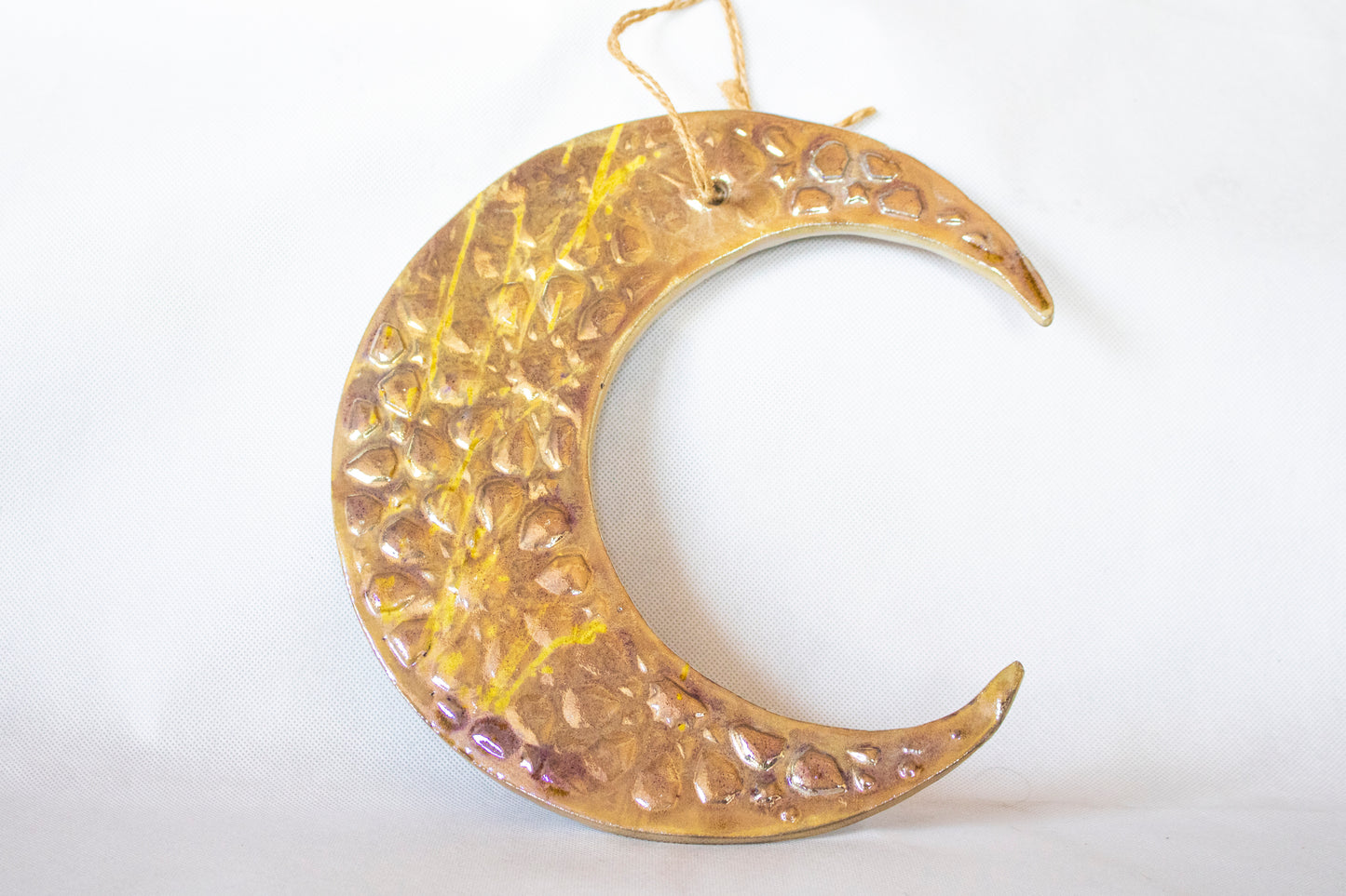 🌙 Ramadan Clay Crescent Pendant