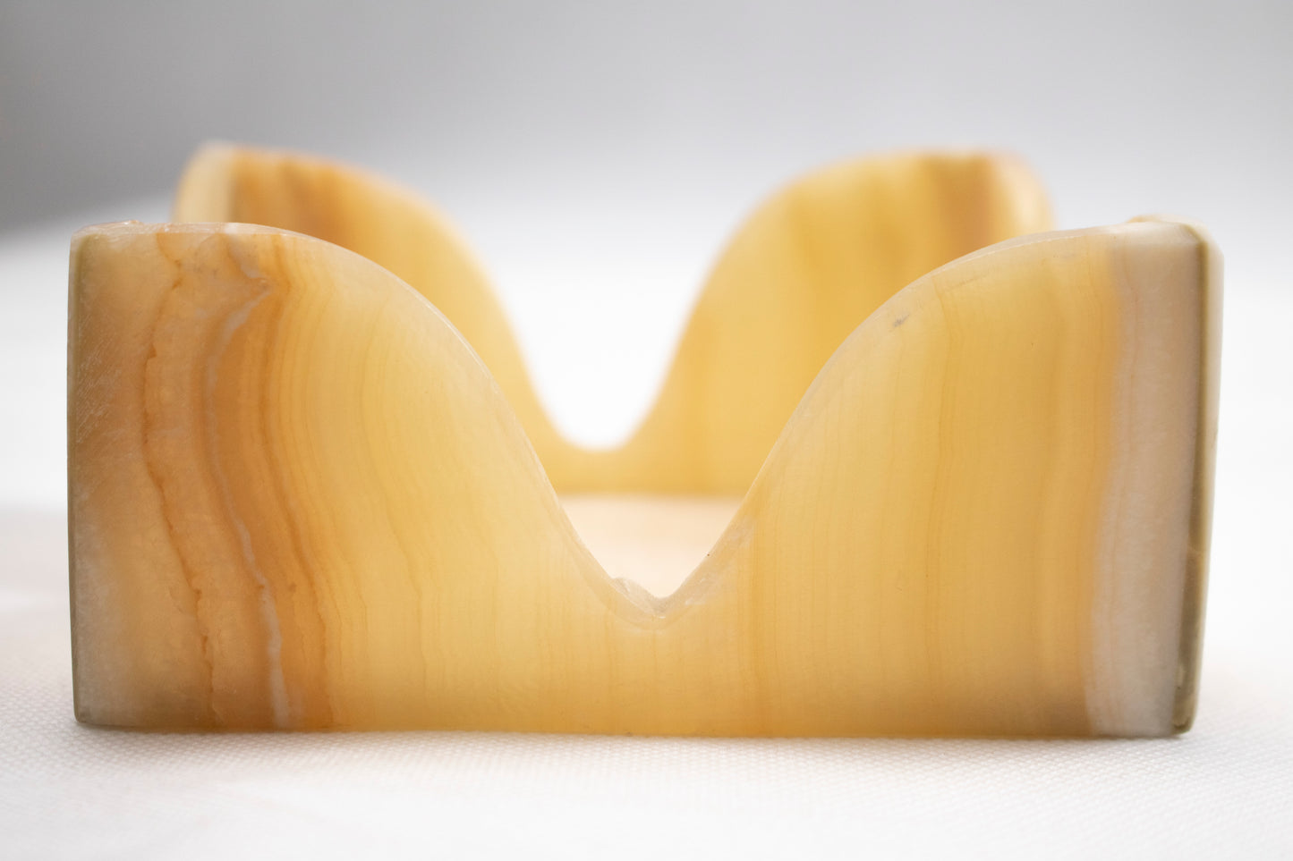 Natural Alabaster Cup Coaster – Square Polished Stone