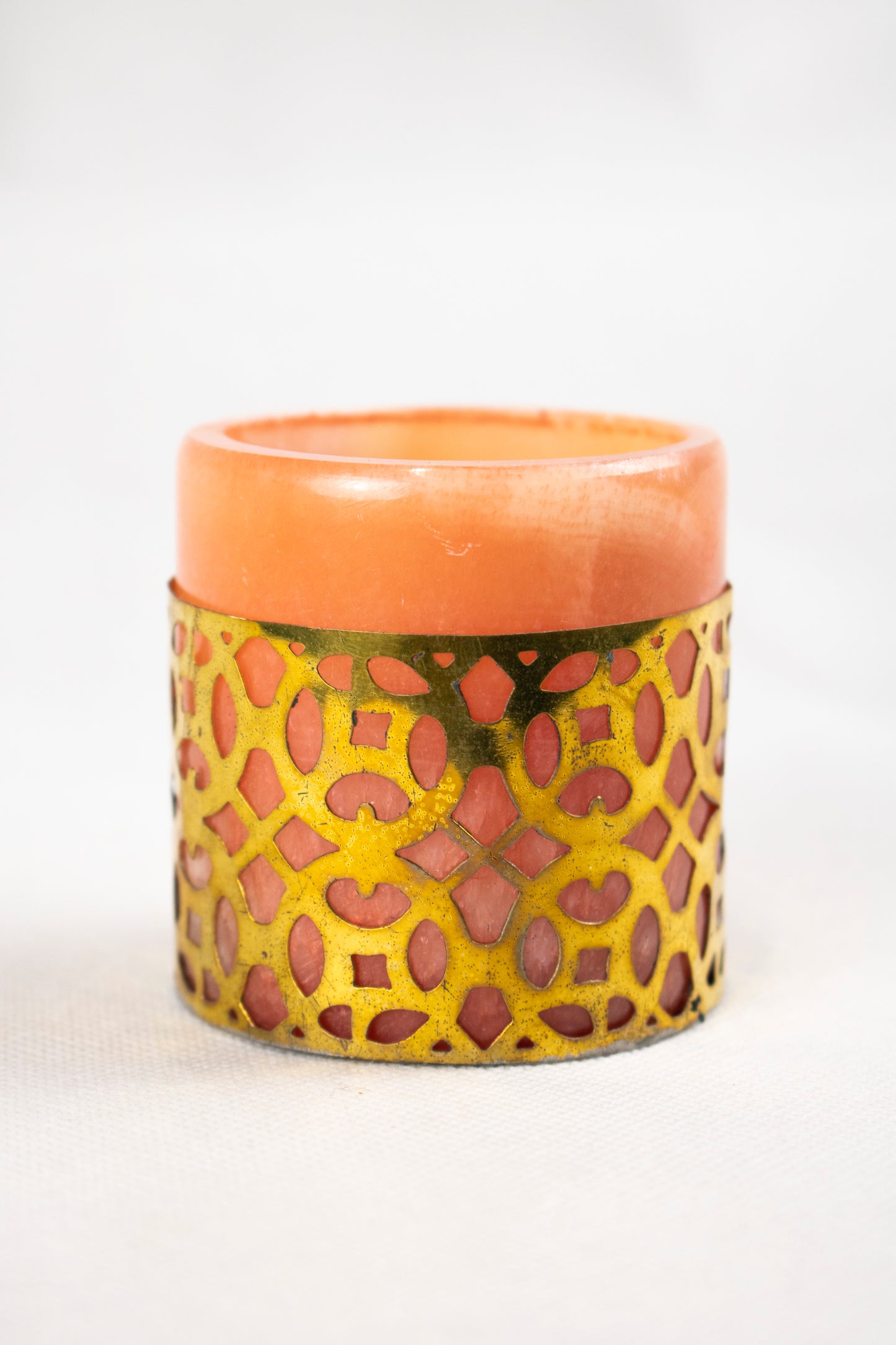 Alabaster  Black Oud Scented Candler with Decorative Copper Sleeve