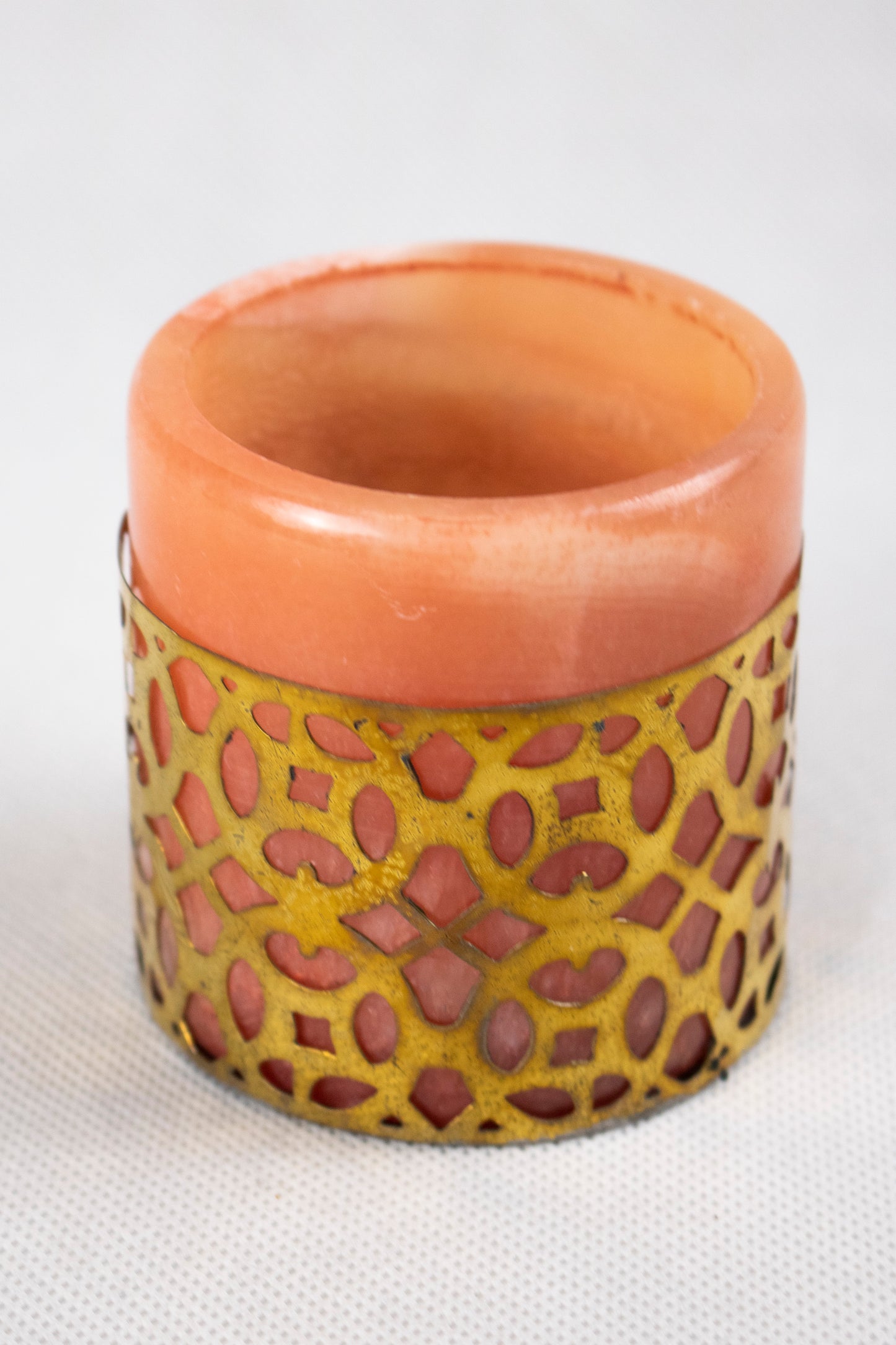 Alabaster  Black Oud Scented Candler with Decorative Copper Sleeve