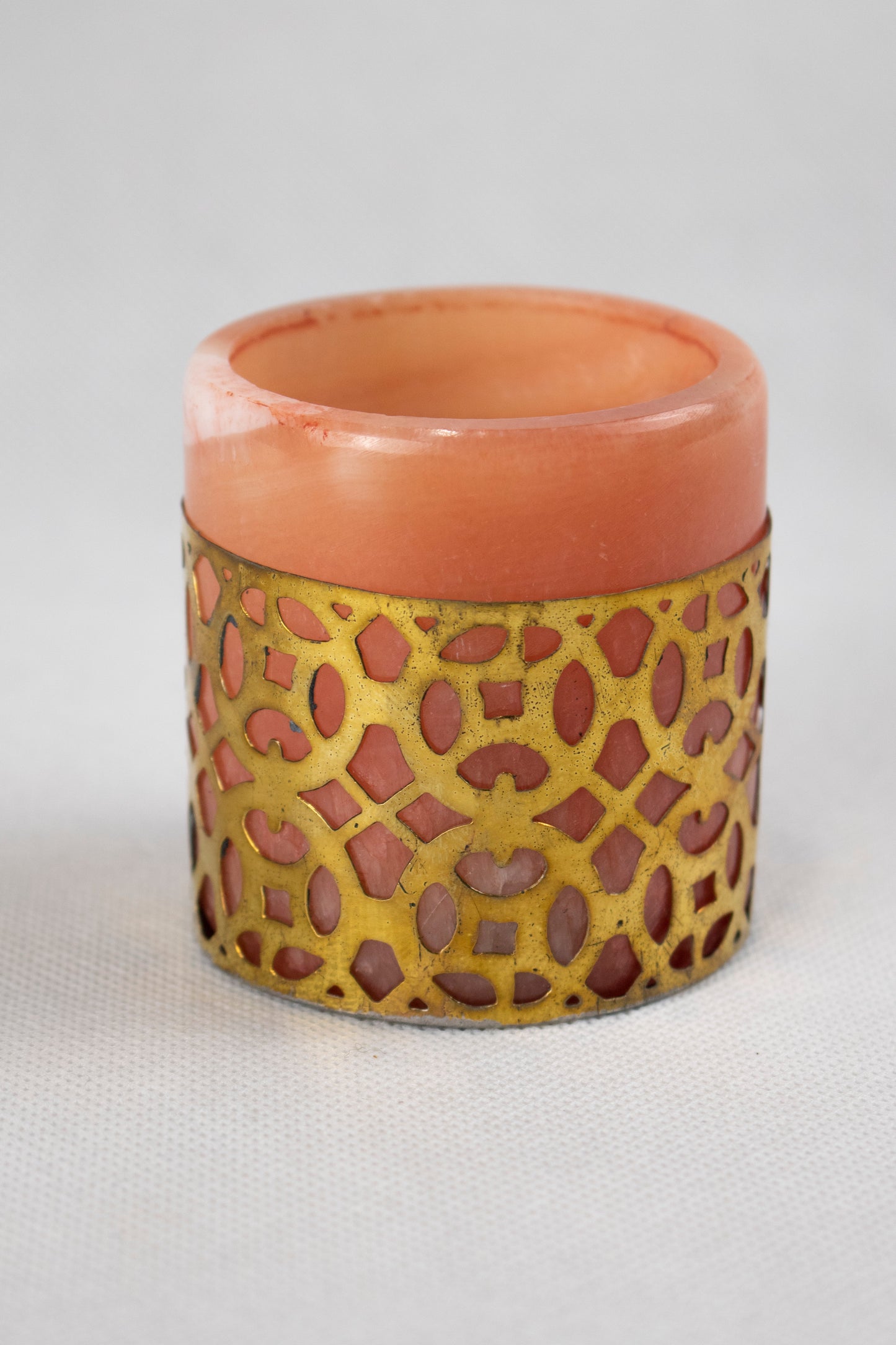 Alabaster  Black Oud Scented Candler with Decorative Copper Sleeve