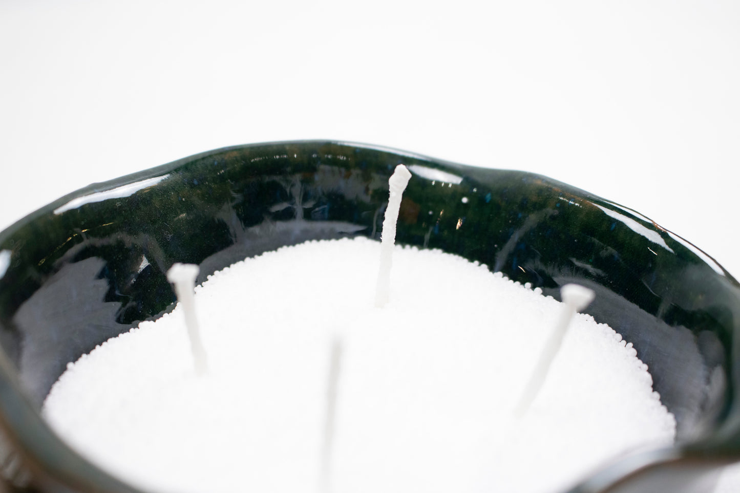 Handcrafted Clay Bowl Sand Candle Set with Extra Wicks