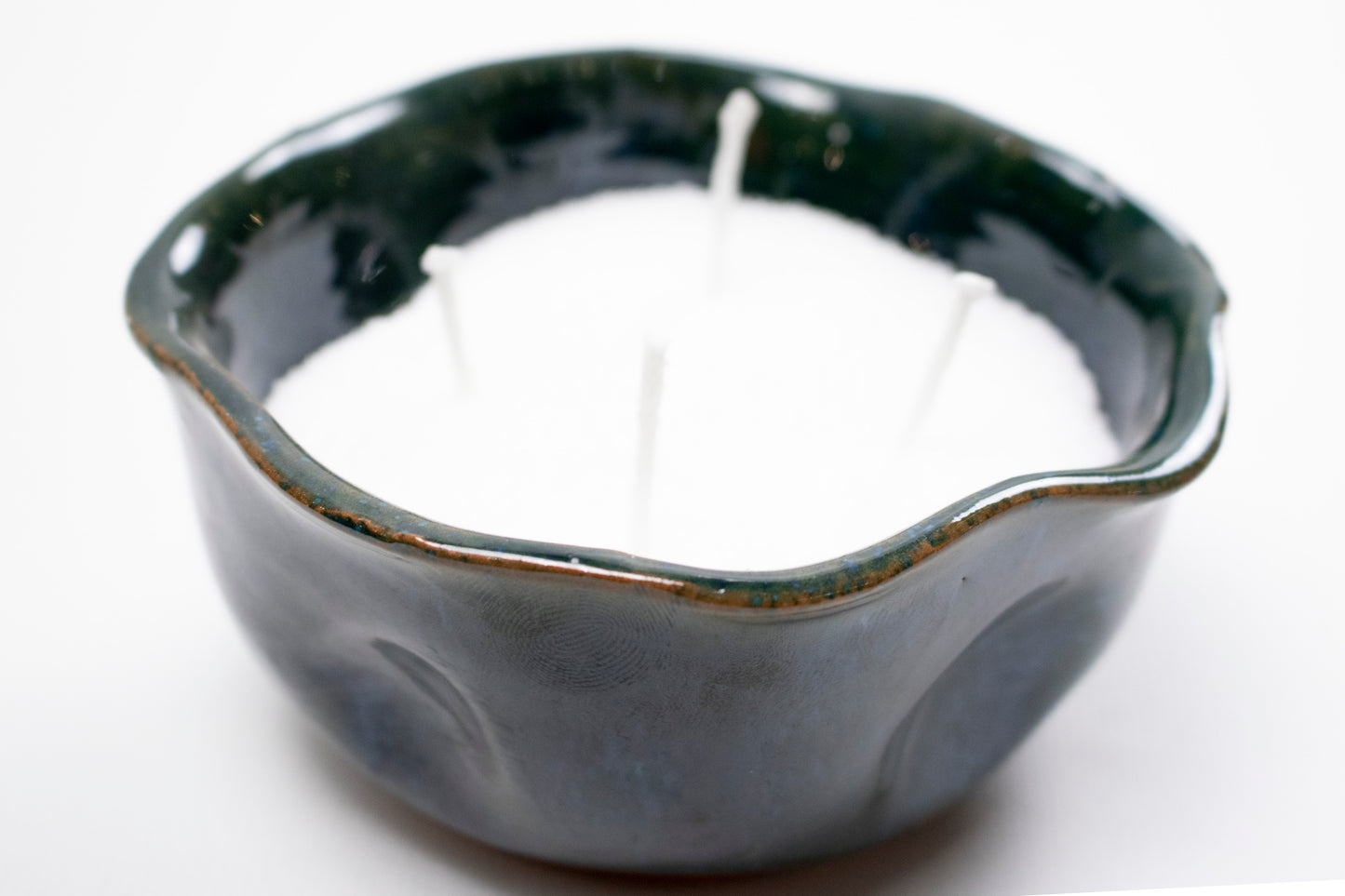 Handcrafted Clay Bowl Sand Candle Set with Extra Wicks