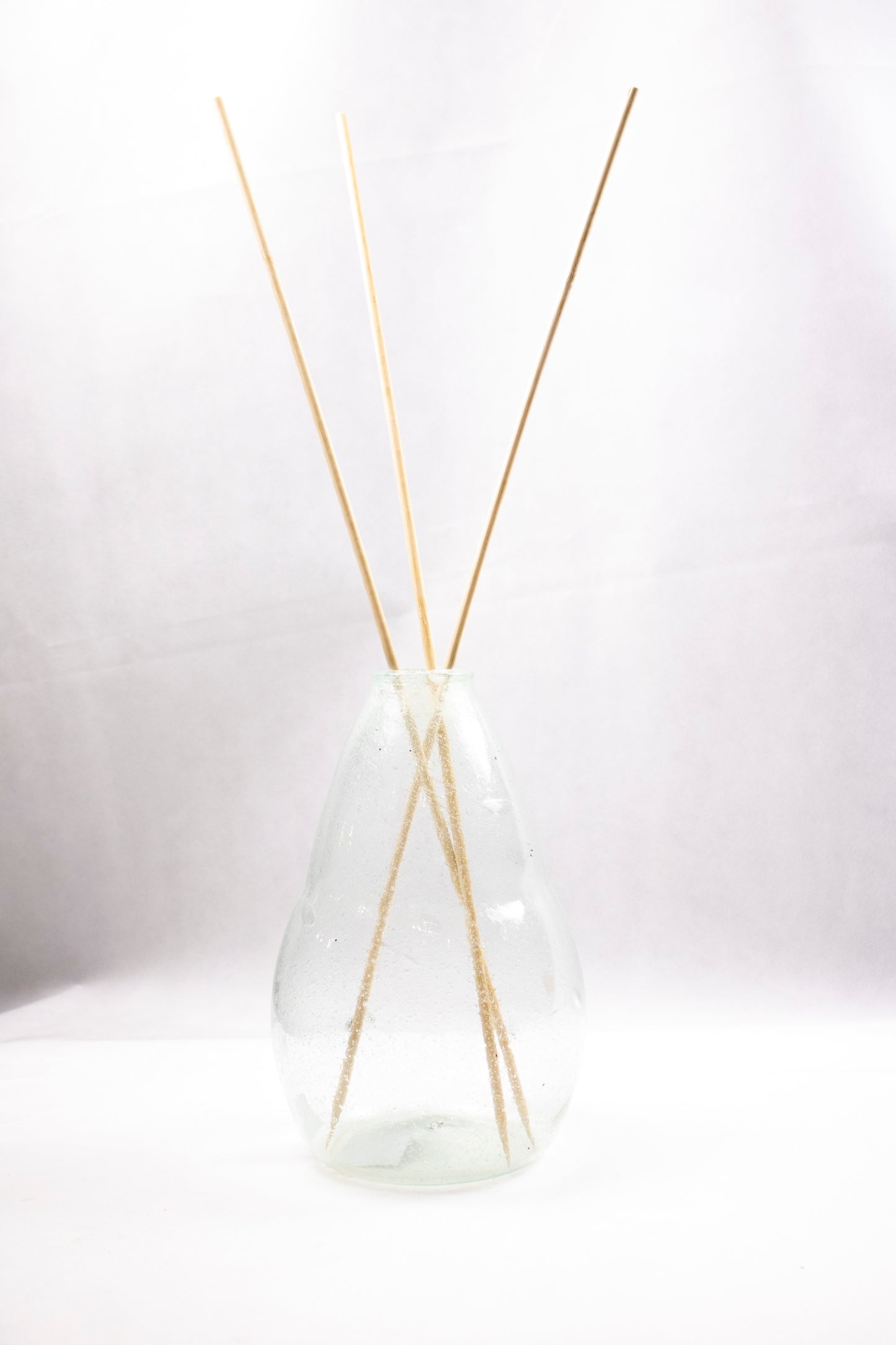 Hand-Blown Glass Large Diffuser Bottle – Clear Organic Form