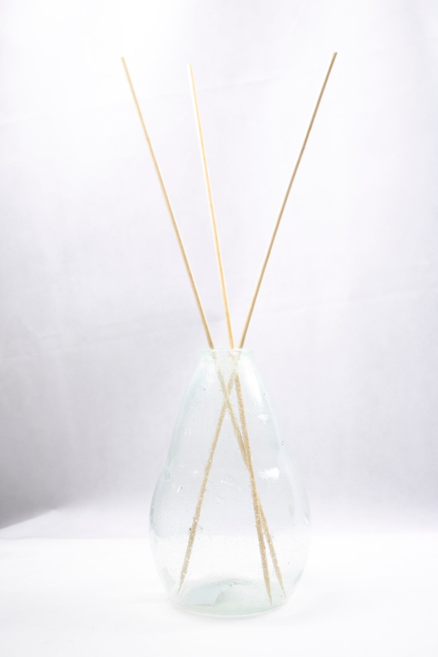 Hand-Blown Glass Large Diffuser Bottle – Clear Organic Form