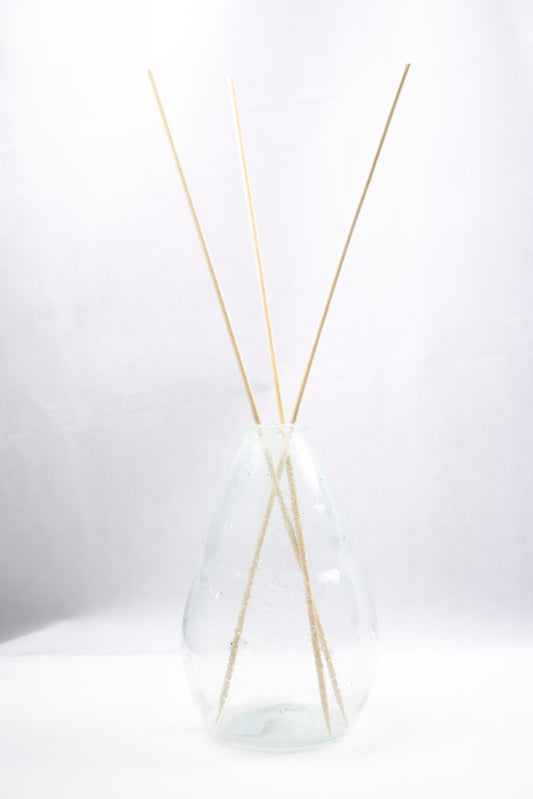 Hand-Blown Glass Large Diffuser Bottle – Clear Organic Form