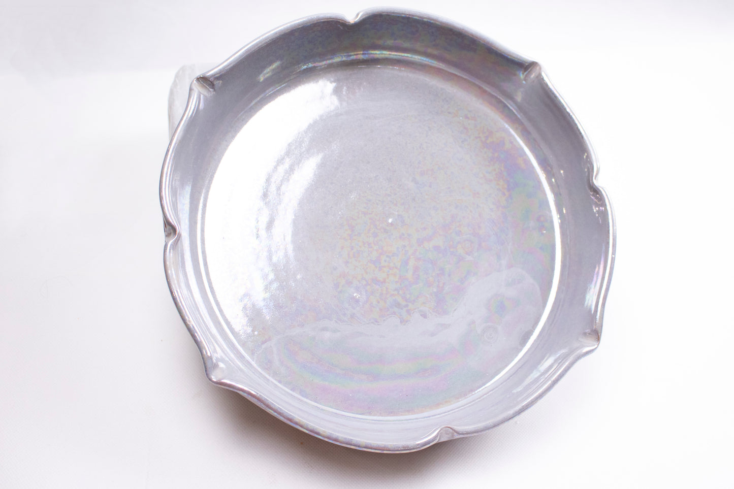 Handcrafted Clay Serving Dish – Iridescent Contemporary Finish