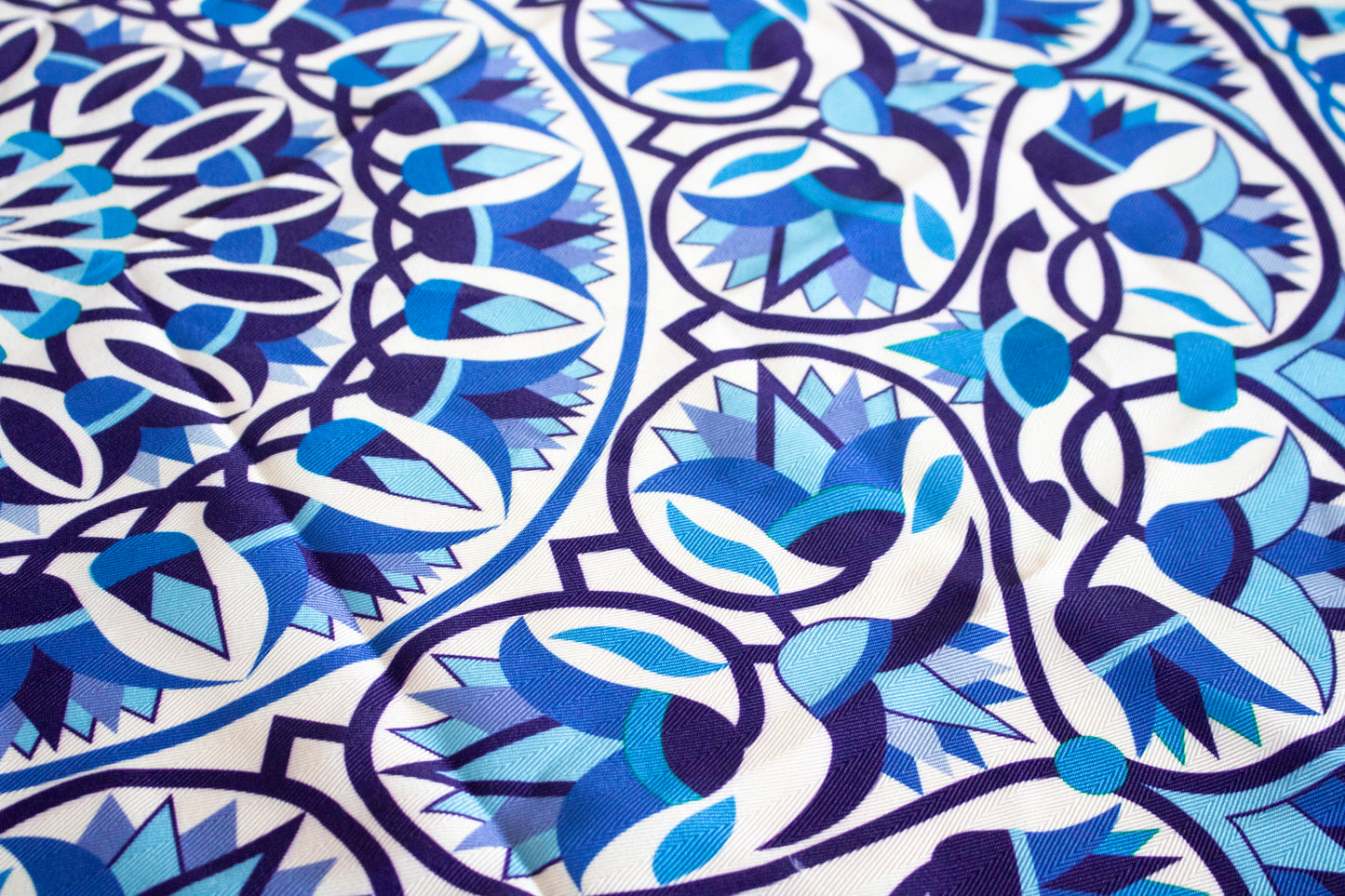 Round Blue Ramadan Table Cover