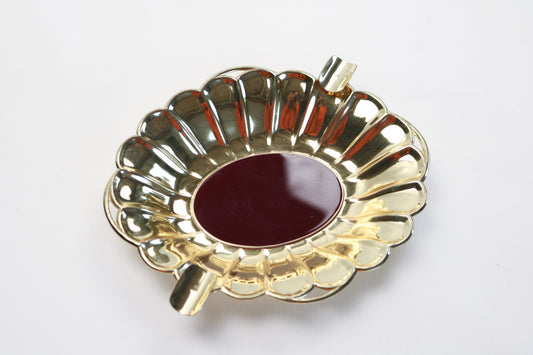 Decorative Metal Bowl with Enamel Center