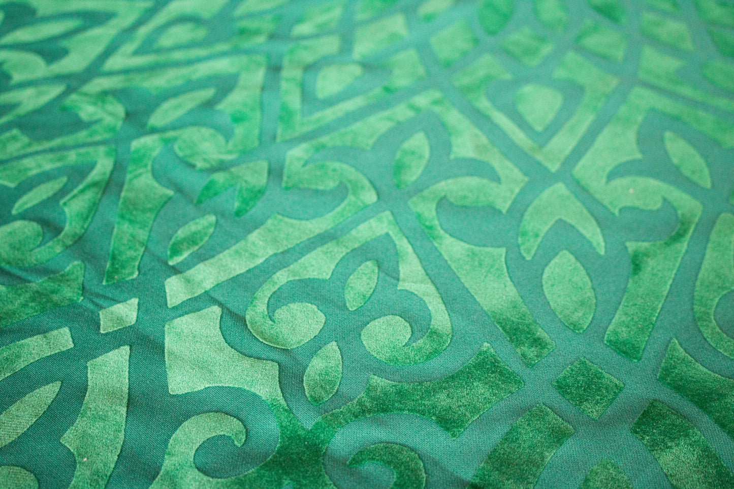 Ramadan Table Cover Green Velvet