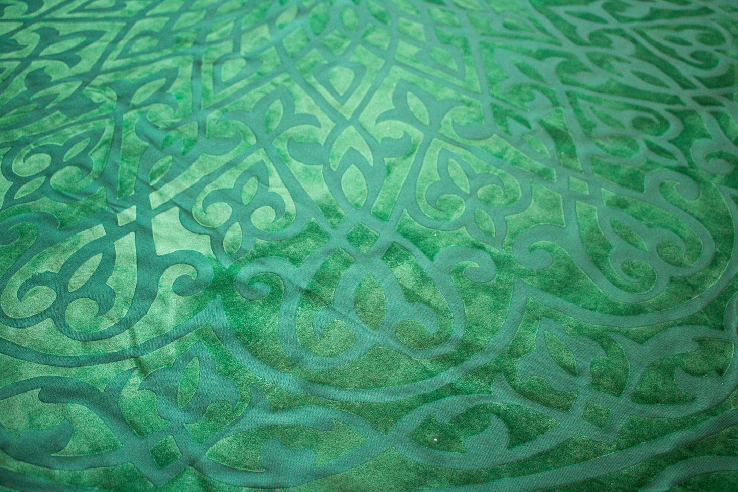 Ramadan Table Cover Green Velvet