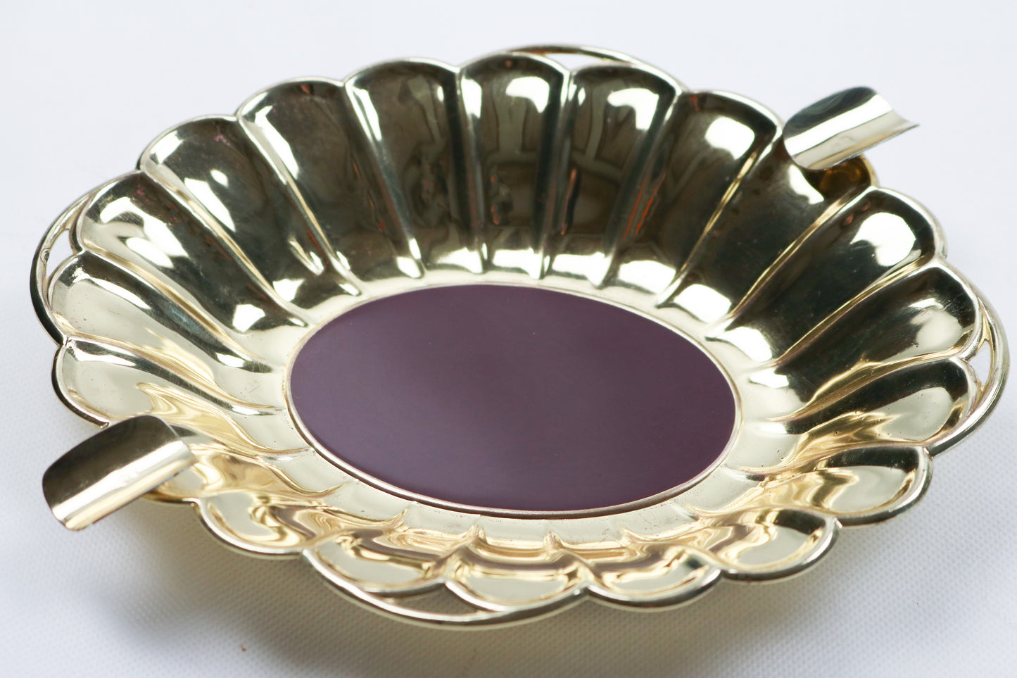 Decorative Metal Bowl with Enamel Center