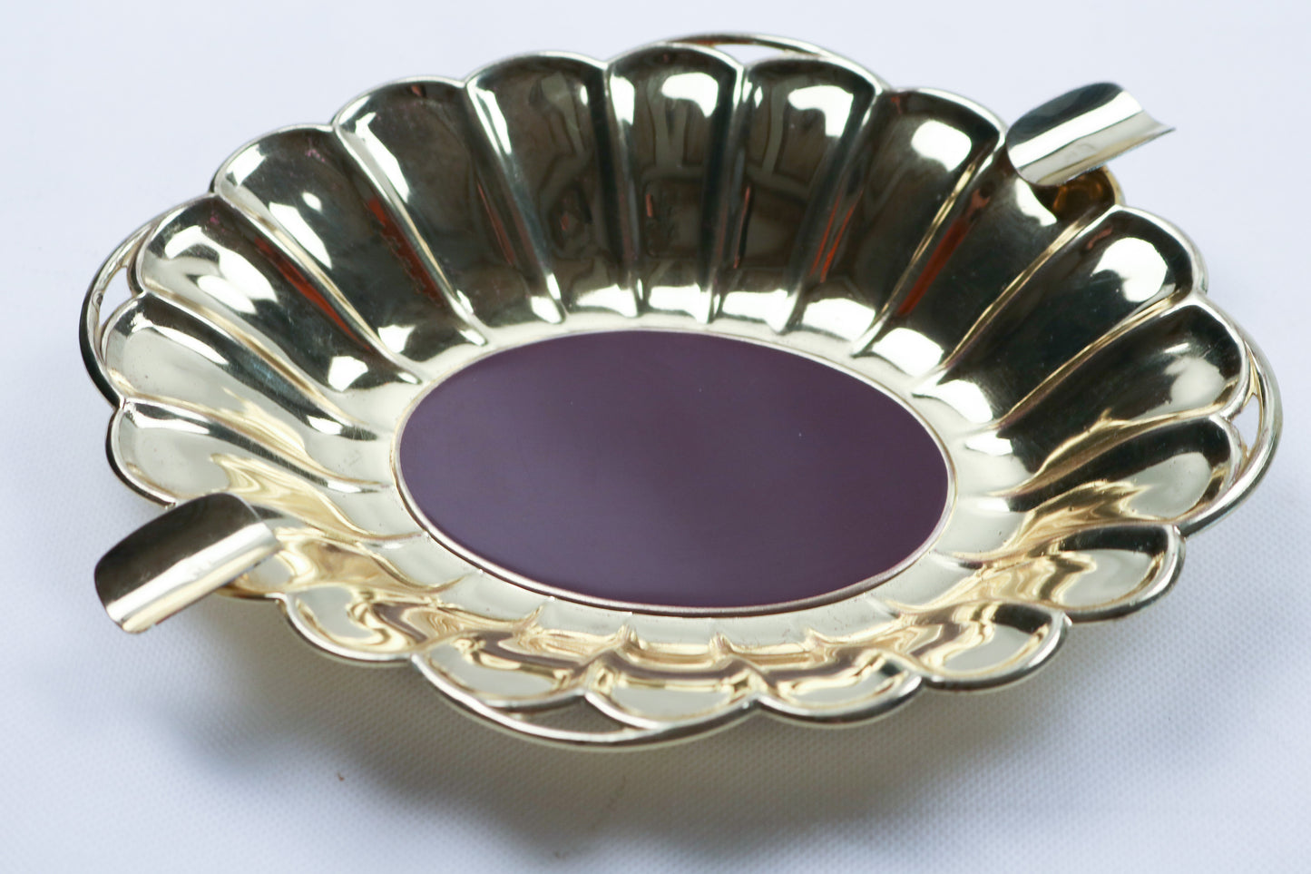 Decorative Metal Bowl with Enamel Center