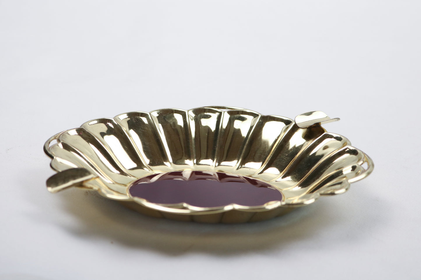 Decorative Metal Bowl with Enamel Center