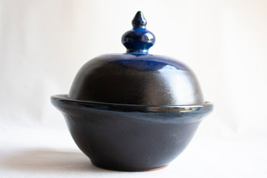 Handcrafted Clay Serving Bowl with Lid