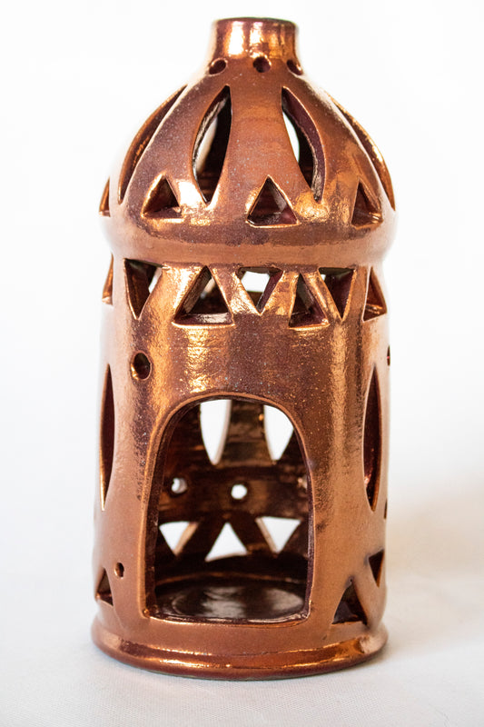 🌙 Ramadan Clay Lantern Medium Geometrical