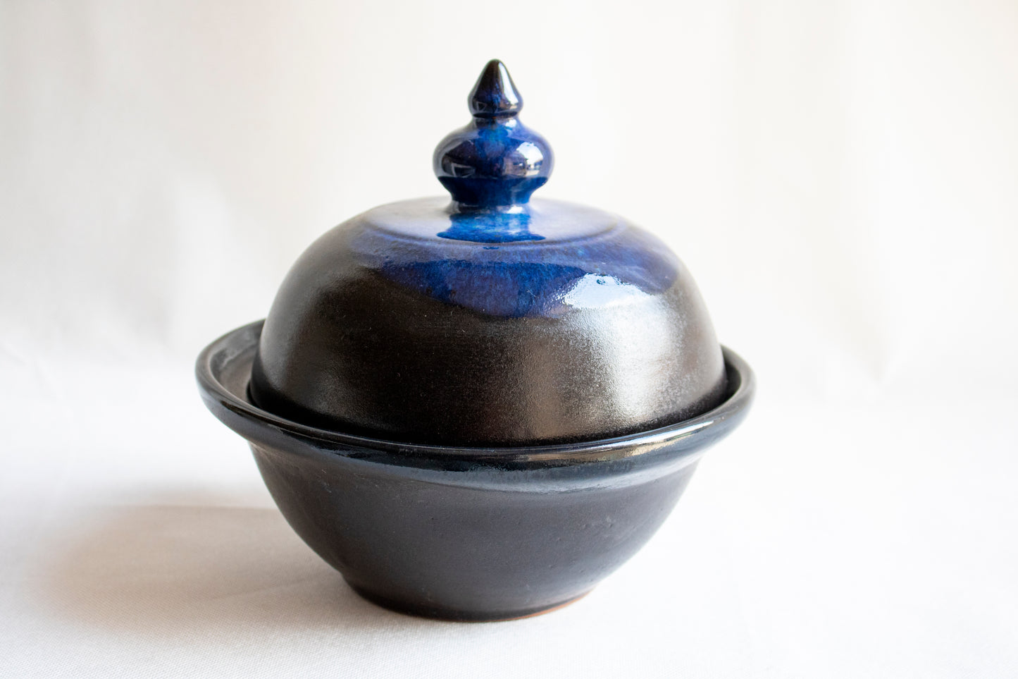 Handcrafted Clay Serving Bowl with Lid