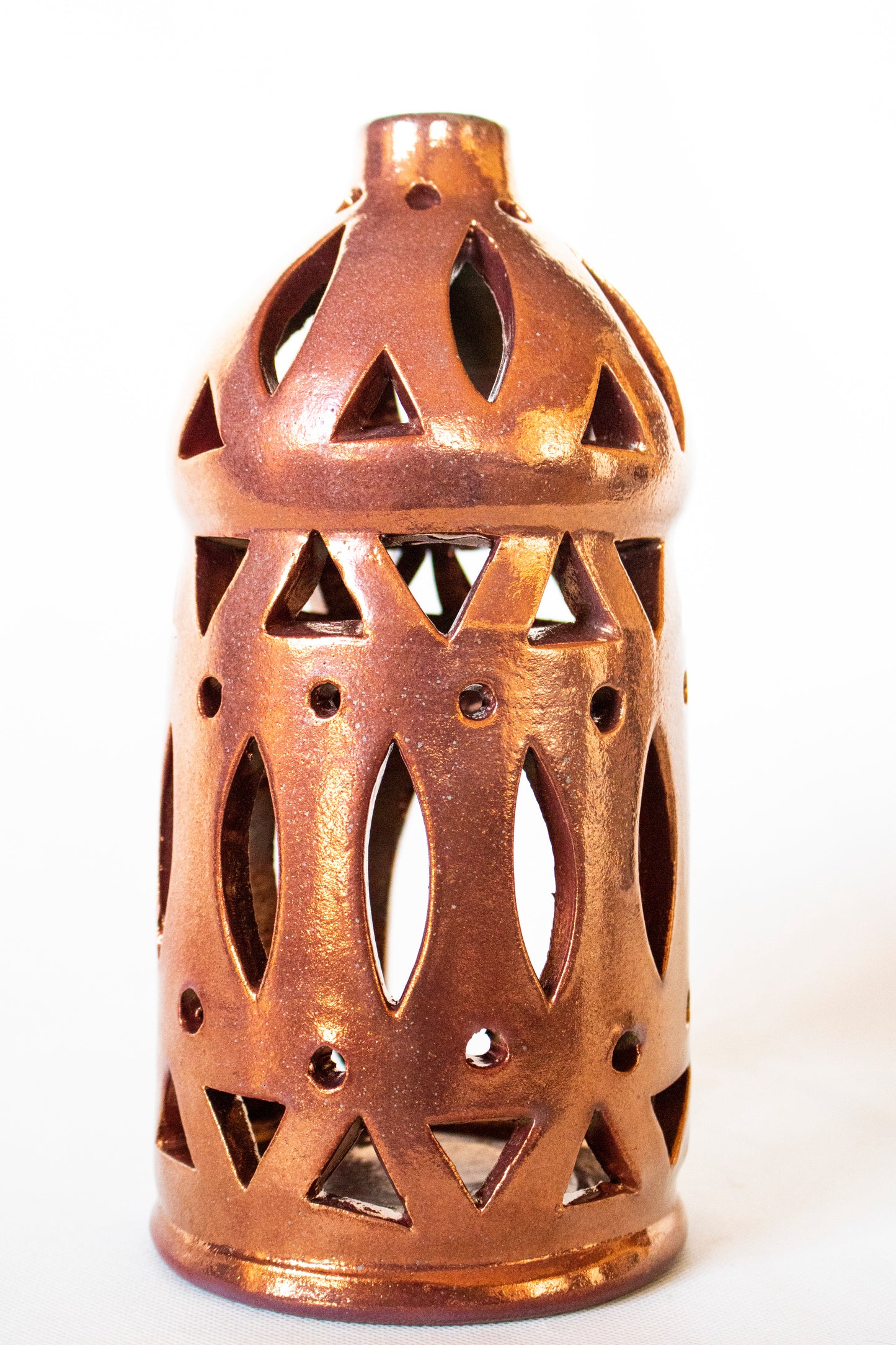 🌙 Ramadan Clay Lantern Medium Geometrical