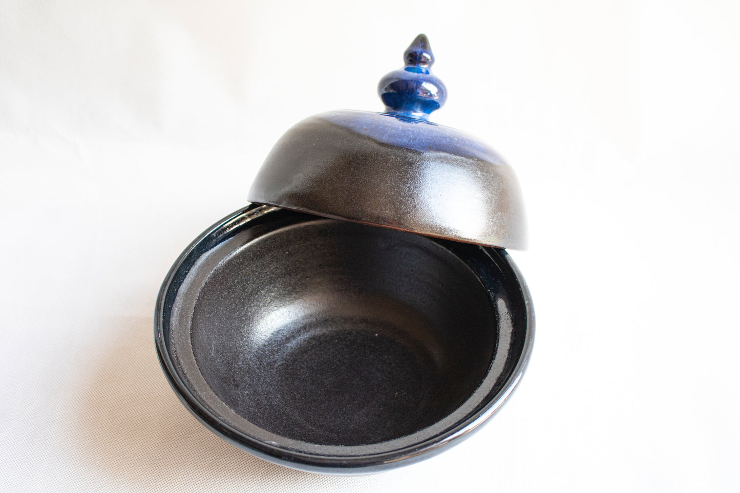 Handcrafted Clay Serving Bowl with Lid