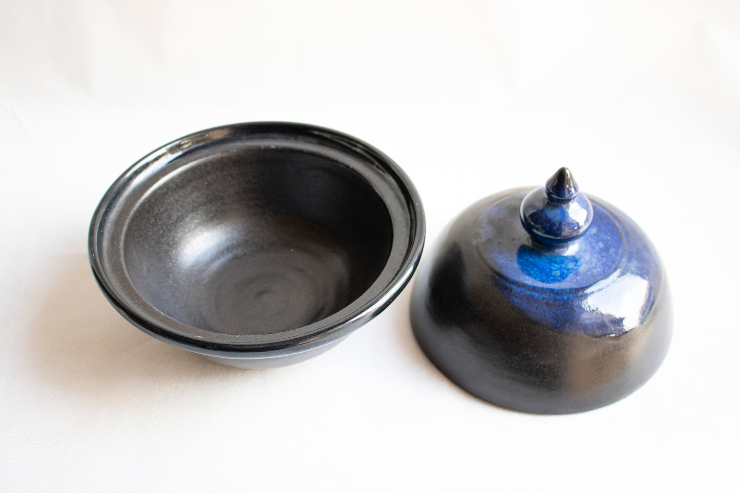 Handcrafted Clay Serving Bowl with Lid