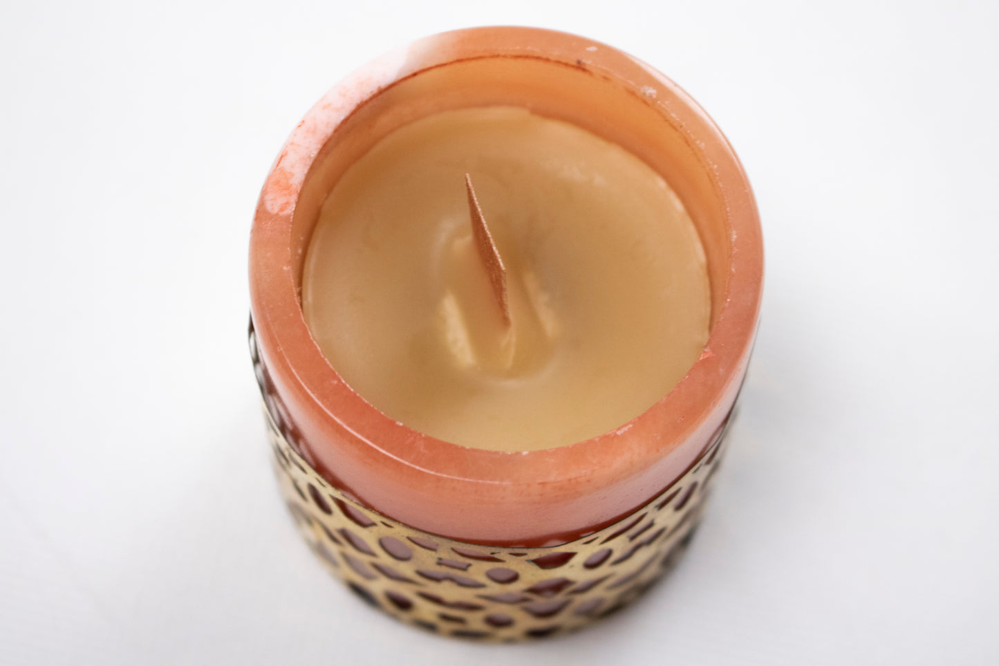 Alabaster  Black Oud Scented Candler with Decorative Copper Sleeve