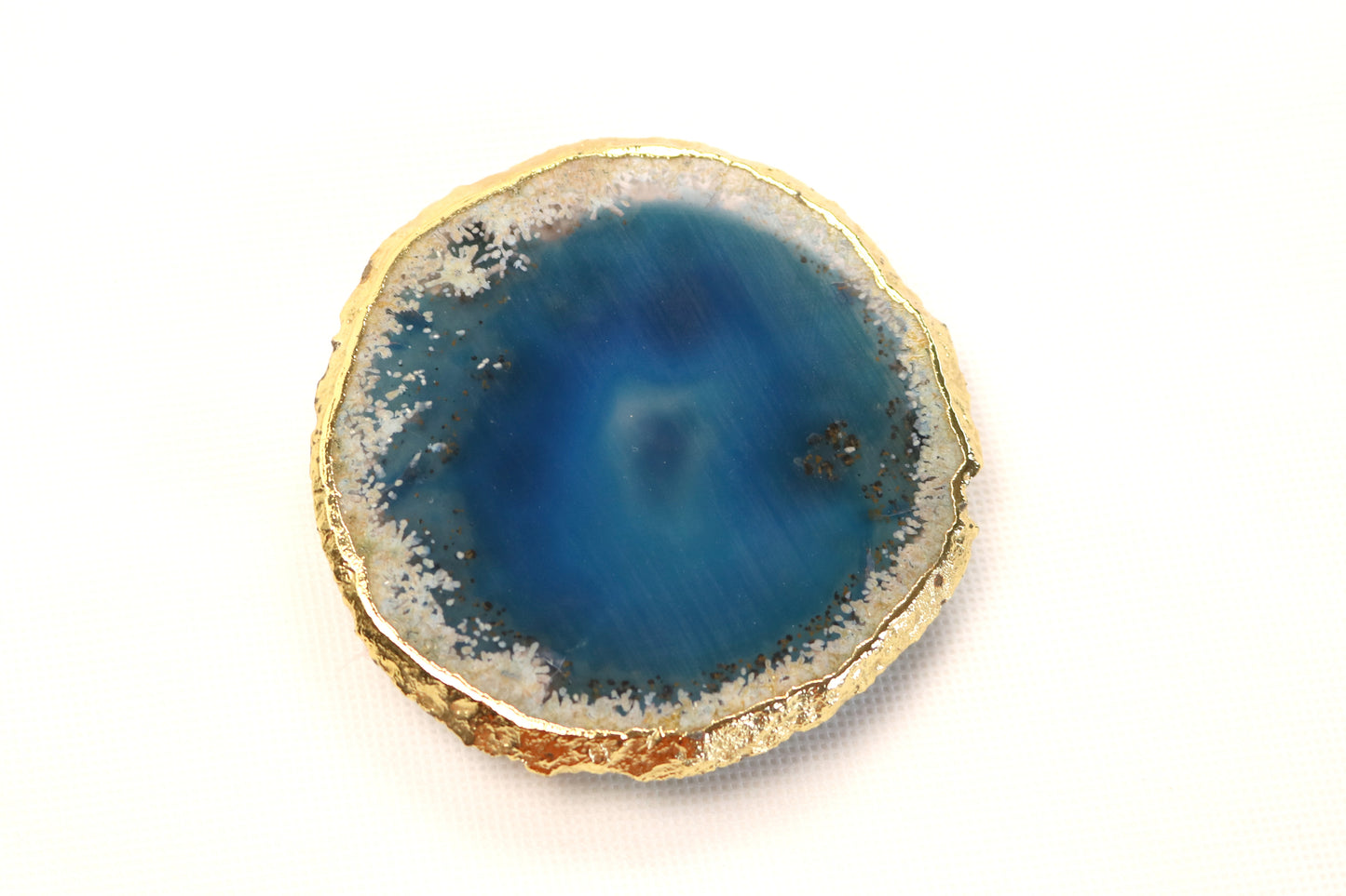 Agate Accent Demitasse Coffee Set – Gold Plated (1 Cup & 1 Coaster)