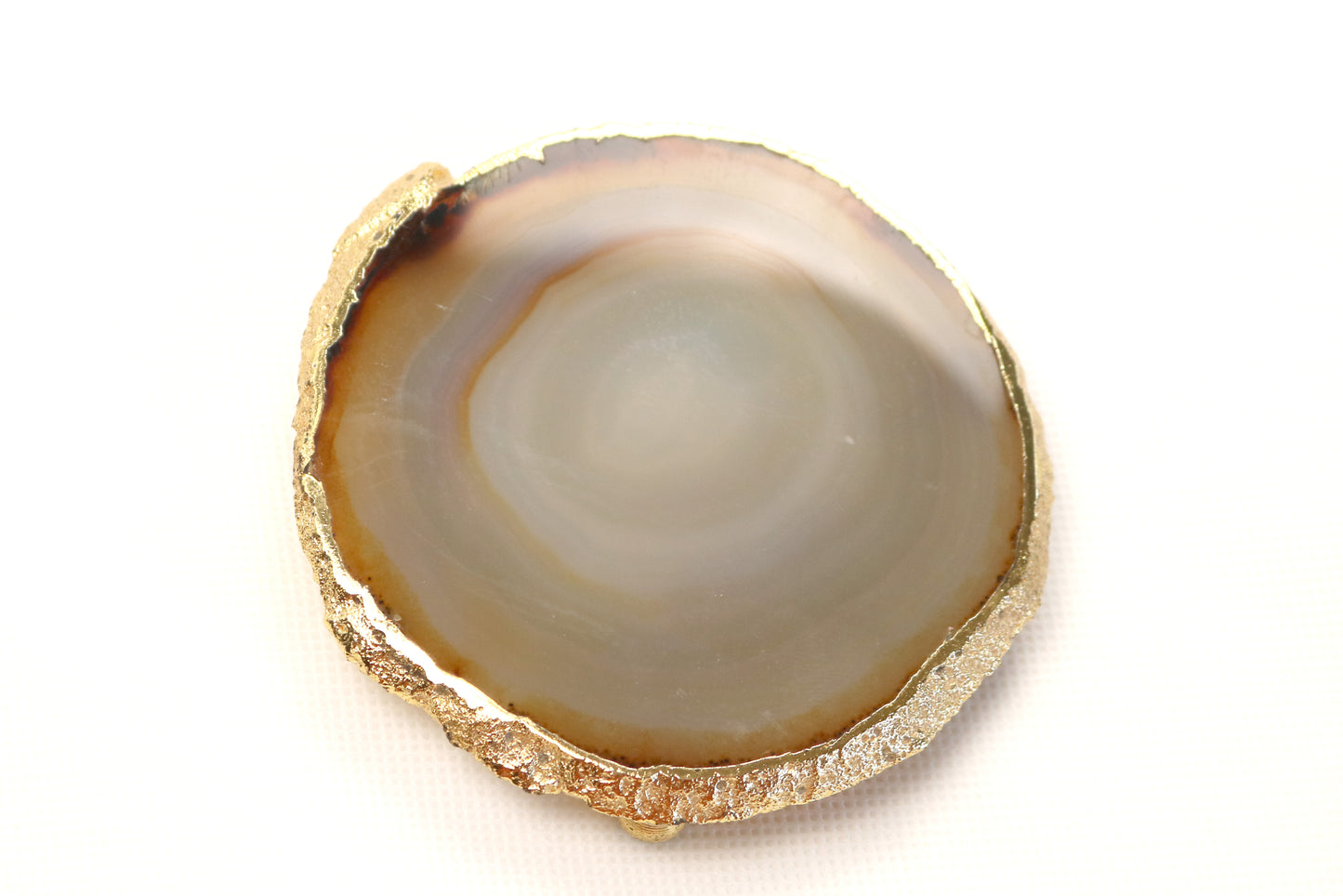 Agate Accent Demitasse Coffee Set – Gold Plated (1 Cup & 1 Coaster)