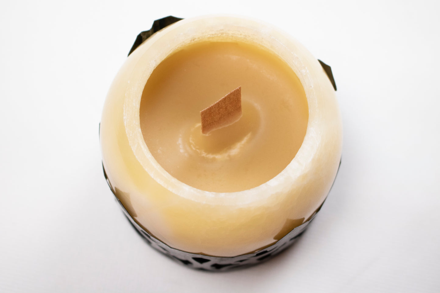 Alabaster Black Oud Scented Candler with Decorative Copper Sleeve