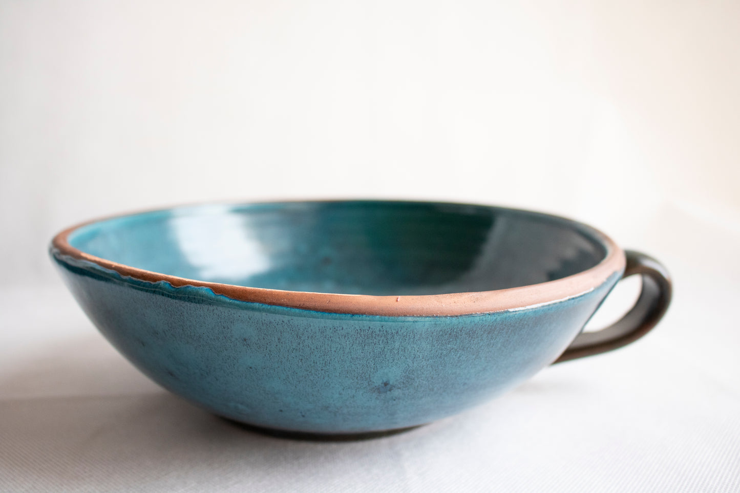 Handcrafted Clay Serving Bowl with Lid (2-Piece Set)