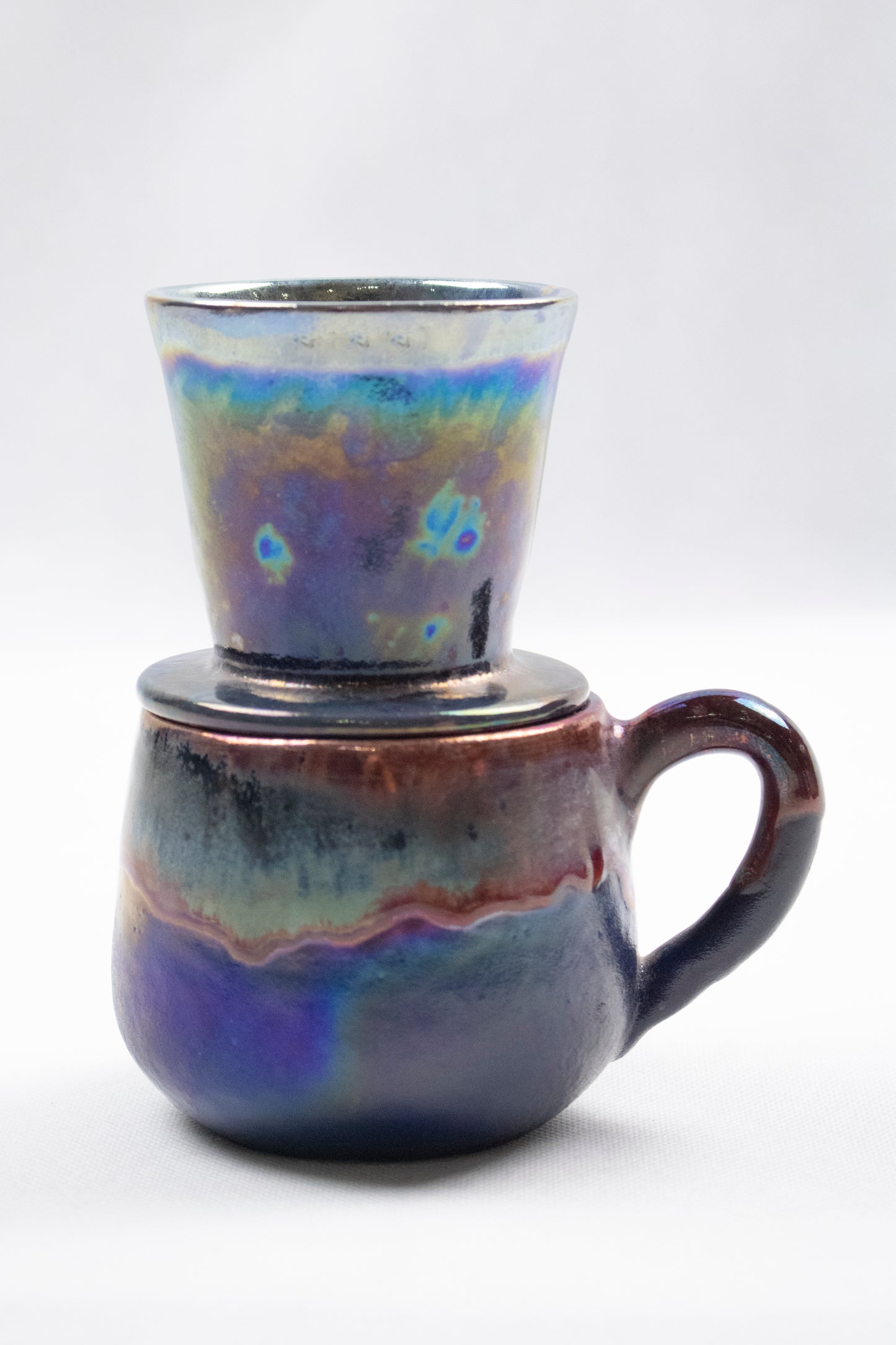 Handcrafted Clay Coffee Filter &amp; Mug Set