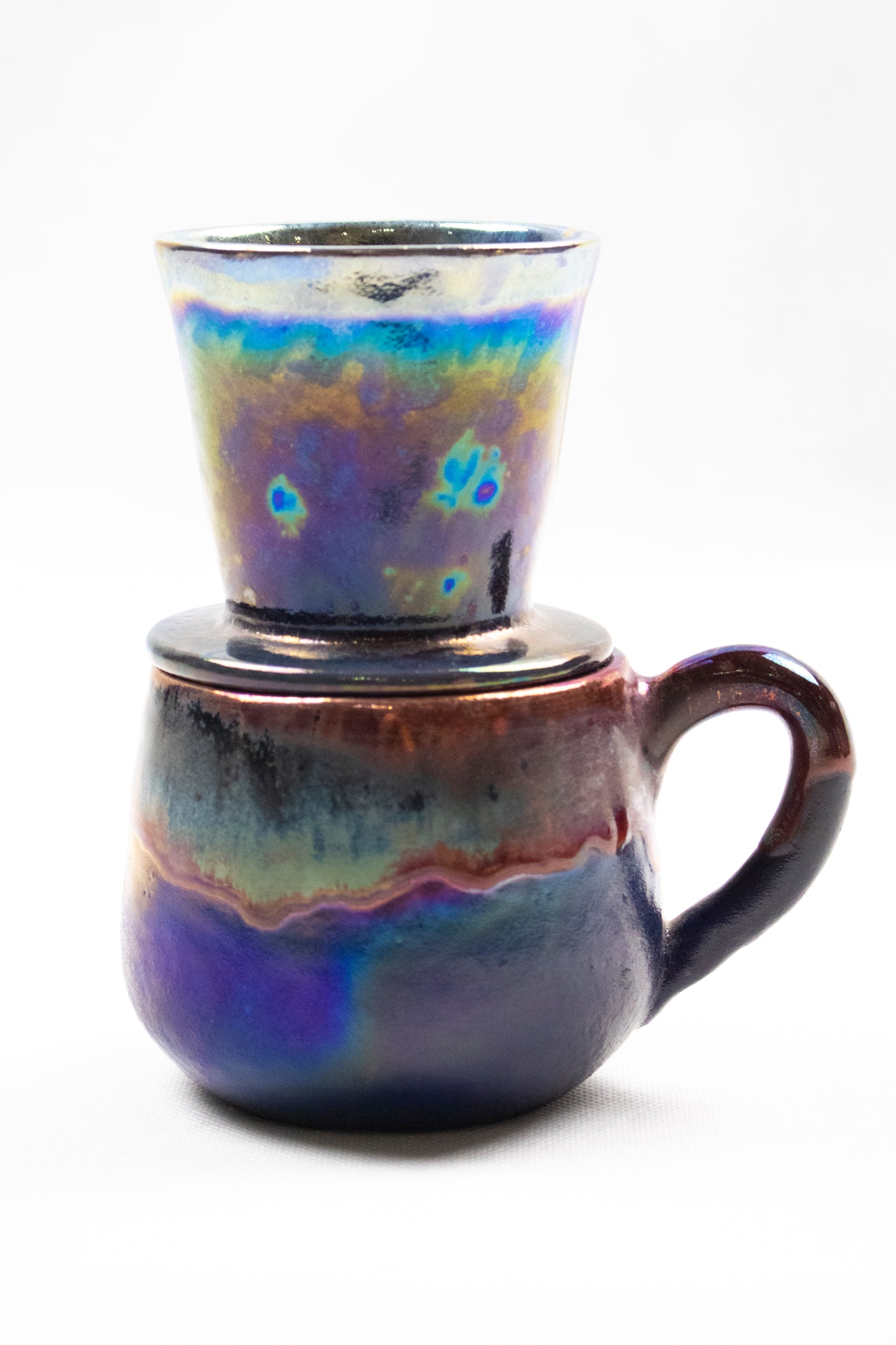 Handcrafted Clay Coffee Filter &amp; Mug Set