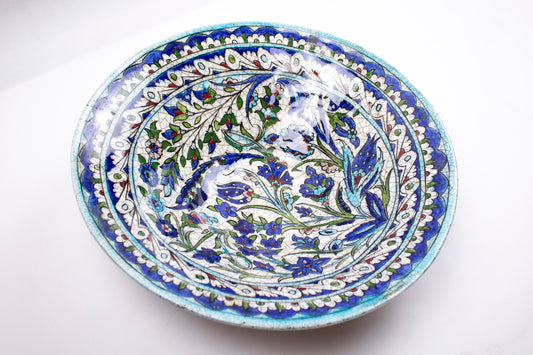 Hand-Painted Ceramic Bowl – Floral Oriental Motif