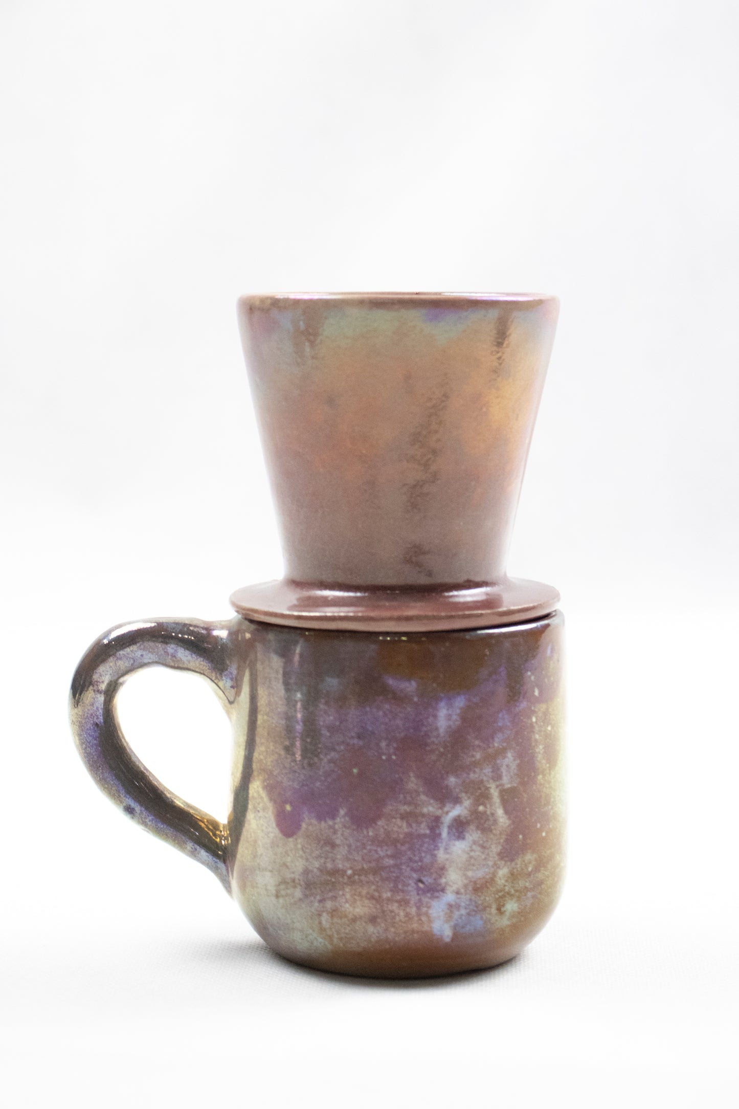 Handcrafted Clay Coffee Filter &amp; Mug Set