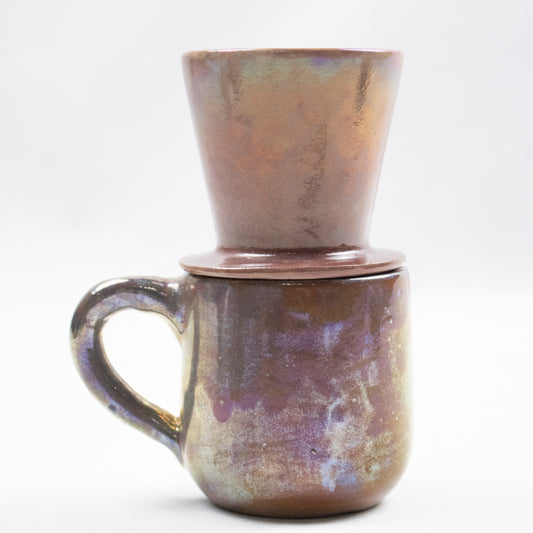 Handcrafted Clay Coffee Filter &amp; Mug Set