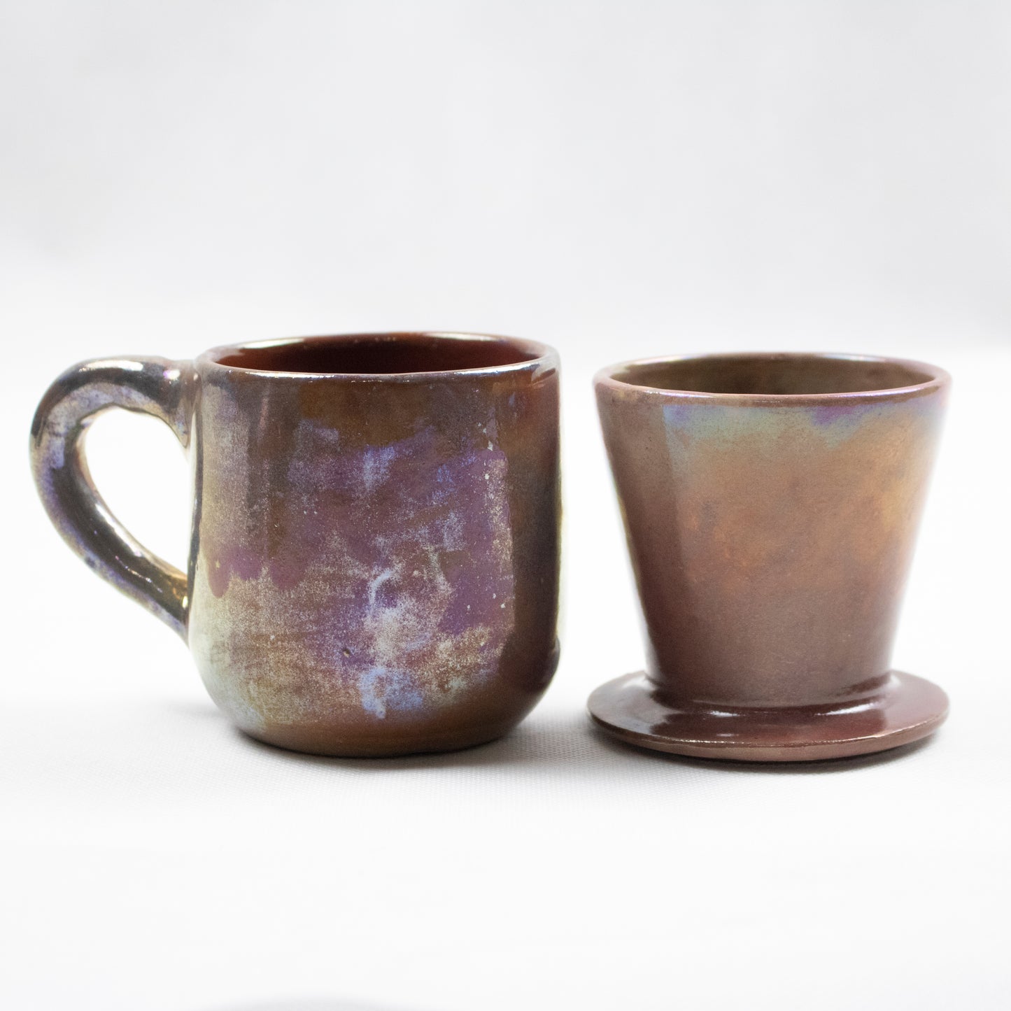 Handcrafted Clay Coffee Filter &amp; Mug Set