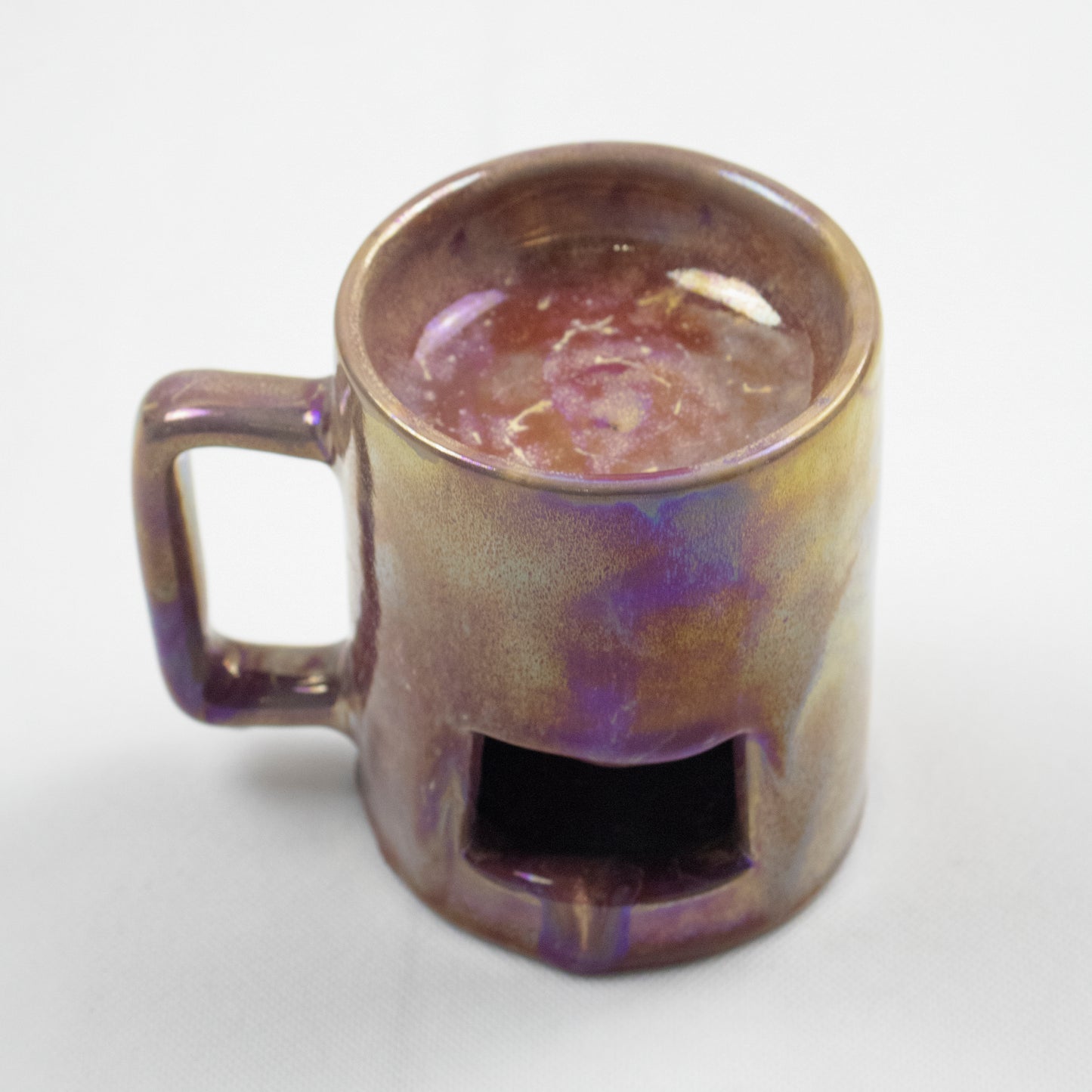 Handcrafted Clay Chocolate & Cheese Melter with Candle