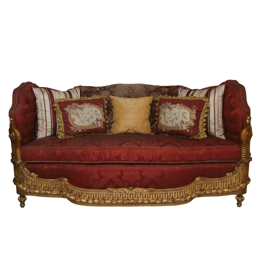3 Red Sofa XVI | French Luxury Sofa by Harmony